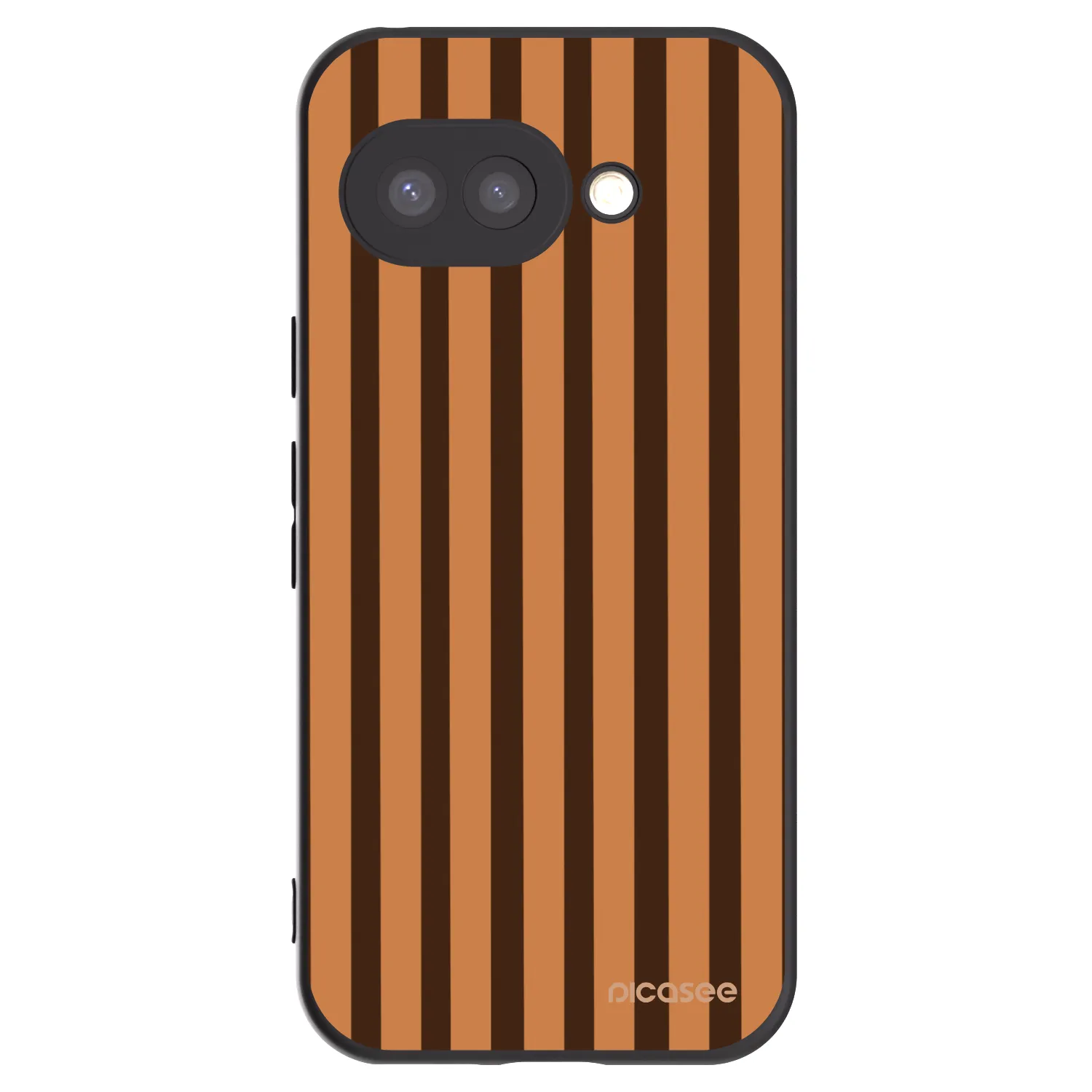 Picasee Google Pixel 9a Hülle - Schwarzes Silikon - Caramel lines