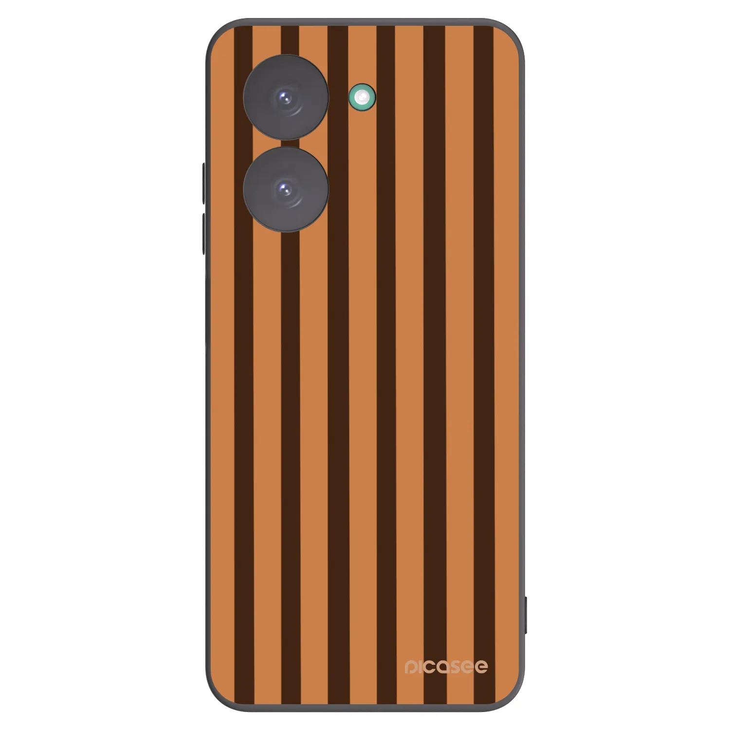 Picasee Xiaomi Redmi A5 Hülle - Schwarzes Silikon - Caramel lines