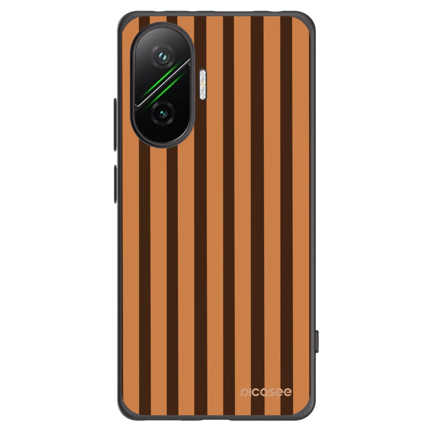 Picasee Xiaomi Poco F7 5G Hülle - Schwarzes Silikon - Caramel lines