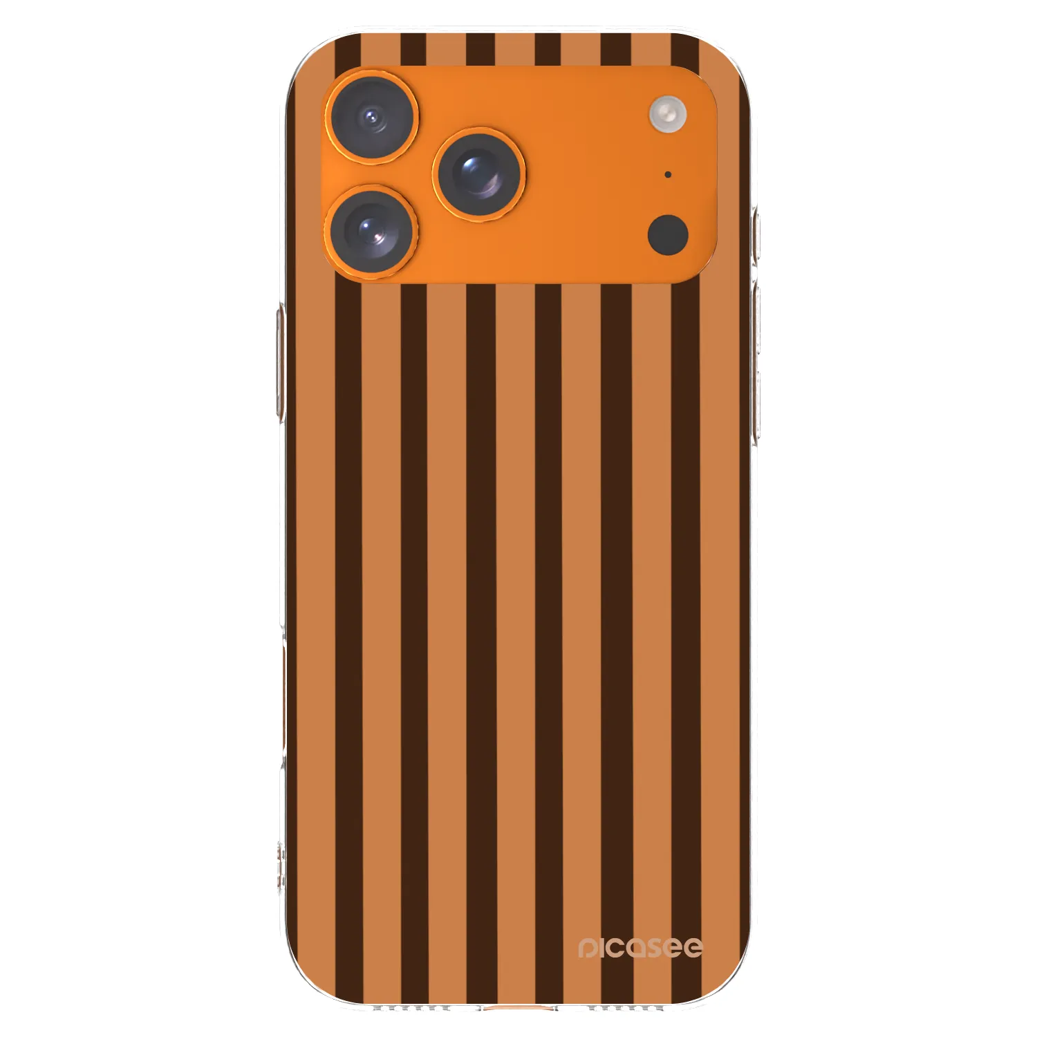 Picasee Apple iPhone 17 Pro Max Hülle - Transparentes Silikon - Caramel lines