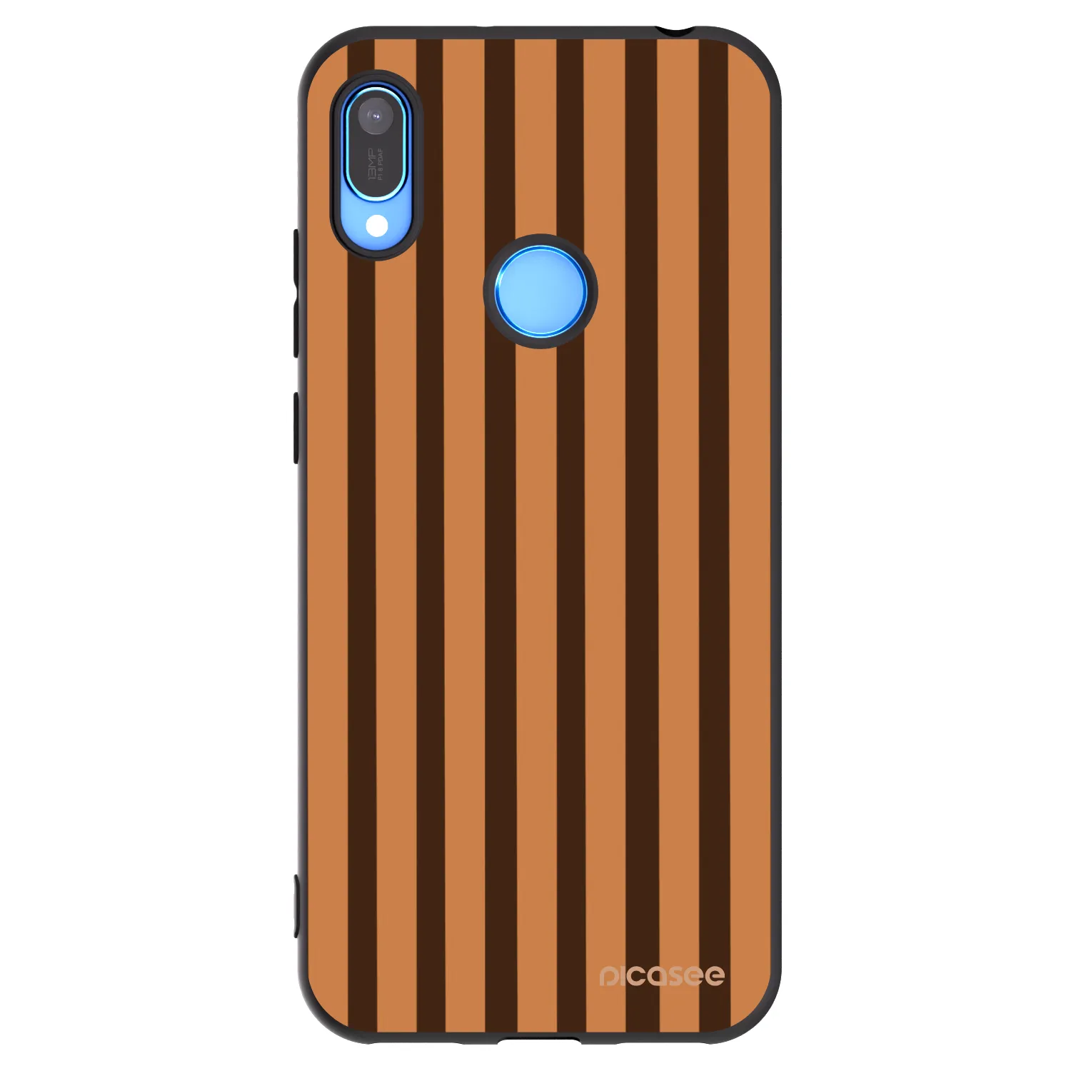 Picasee Huawei Y6 2019 Hülle - Schwarzes Silikon - Caramel lines