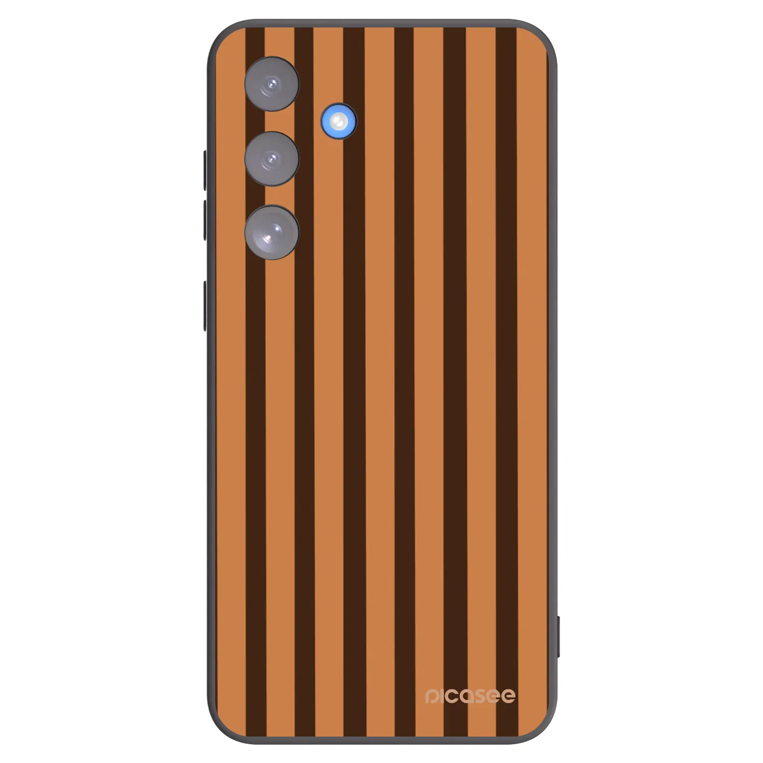 Picasee Samsung Galaxy S25 FE 5G Hülle - Schwarzes Silikon - Caramel lines