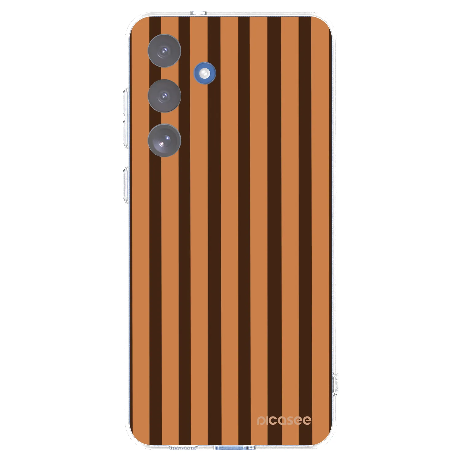 Picasee Samsung Galaxy S25 FE 5G Hülle - Transparentes Silikon - Caramel lines