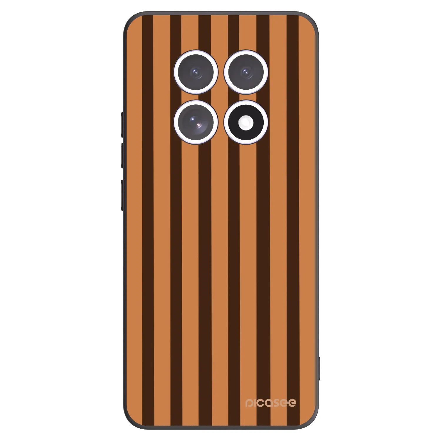 Picasee Xiaomi Redmi Note 15 4G Hülle - Schwarzes Silikon - Caramel lines