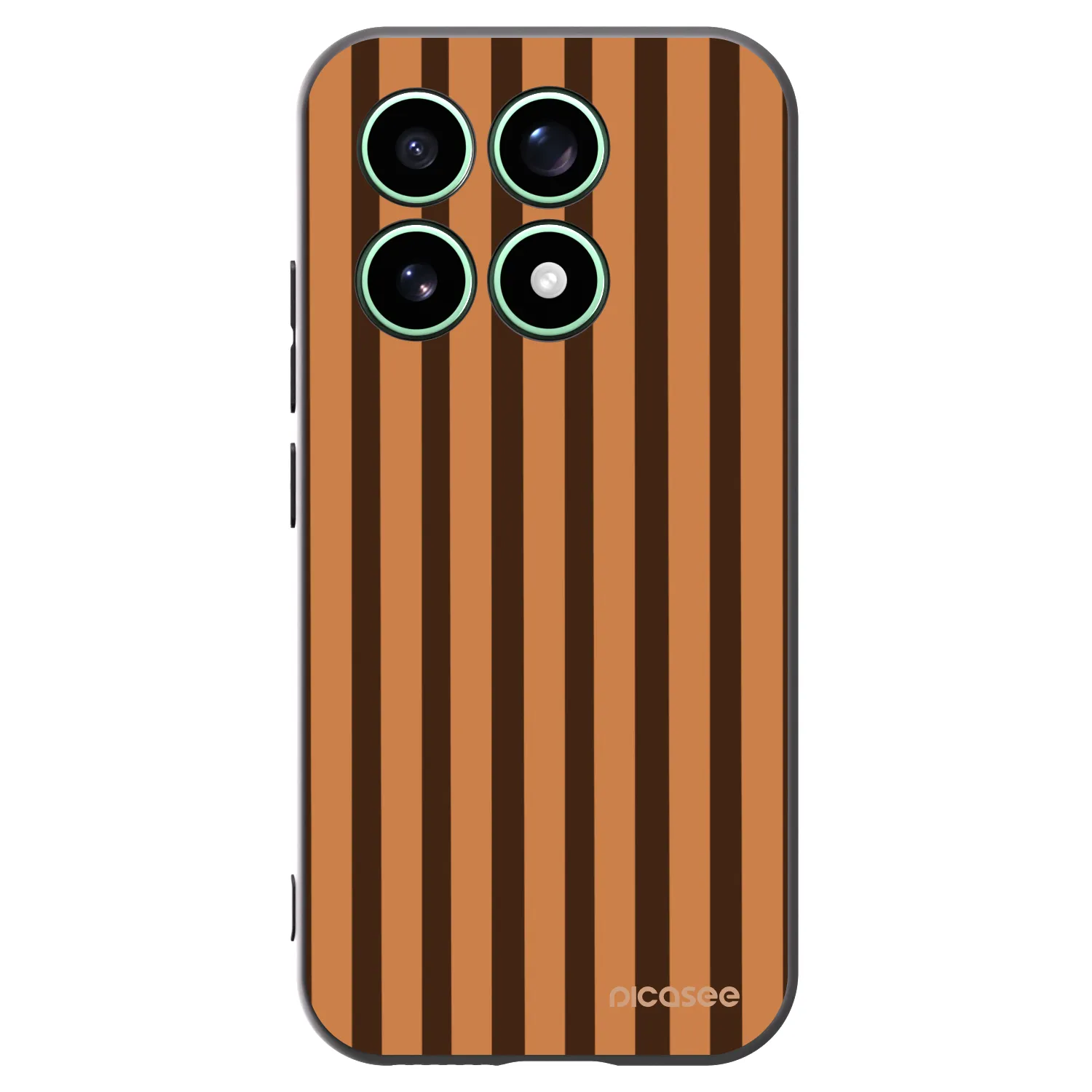 Picasee Xiaomi 17 Hülle - Schwarzes Silikon - Caramel lines