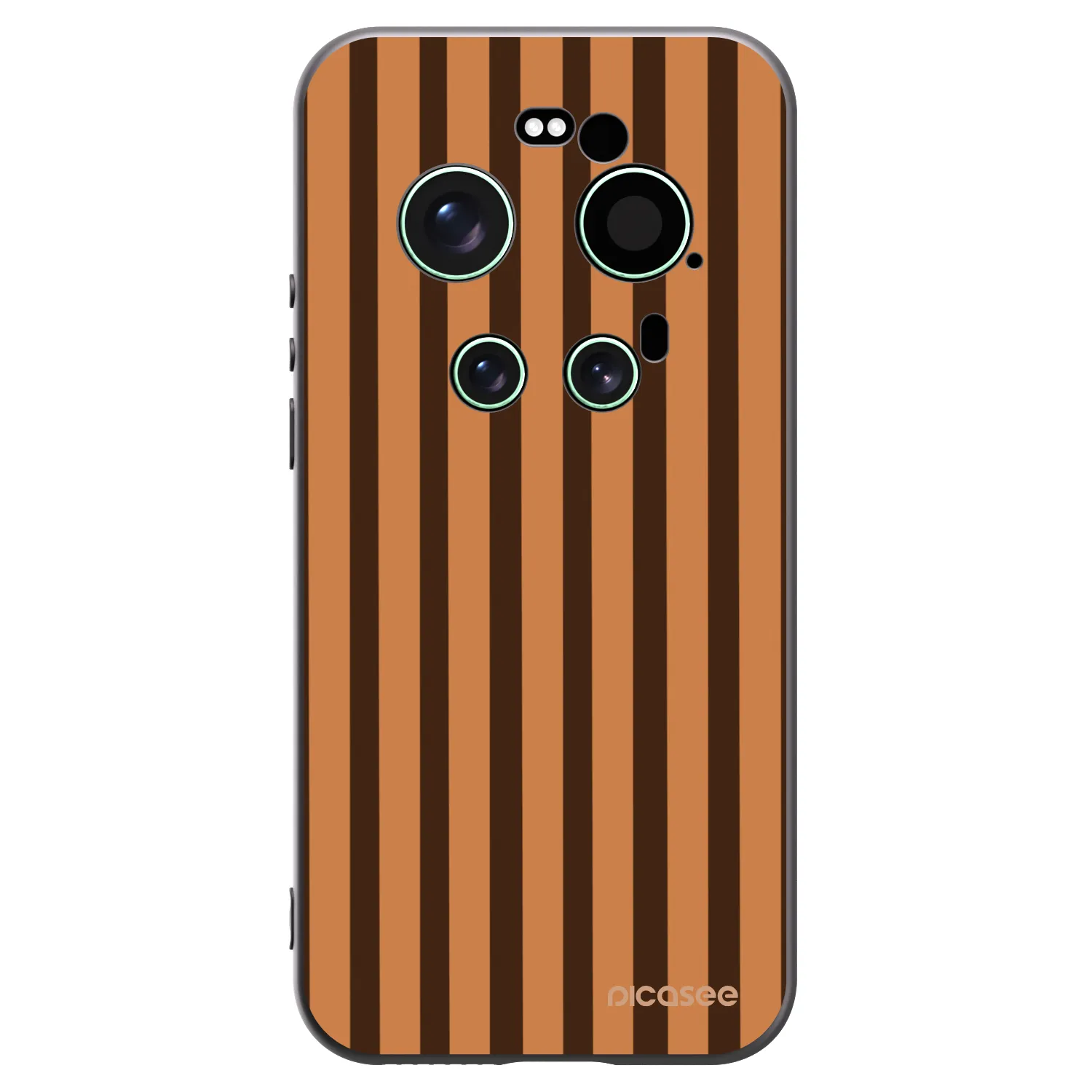 Picasee Xiaomi 17 Ultra Hülle - Schwarzes Silikon - Caramel lines