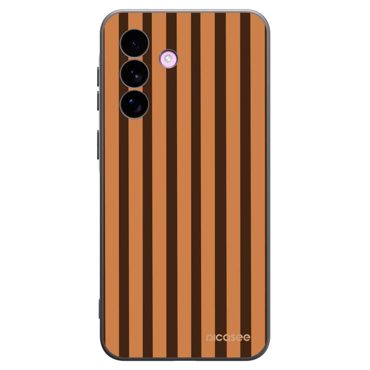 Picasee Samsung Galaxy A57 5G Hülle - Schwarzes Silikon - Caramel lines