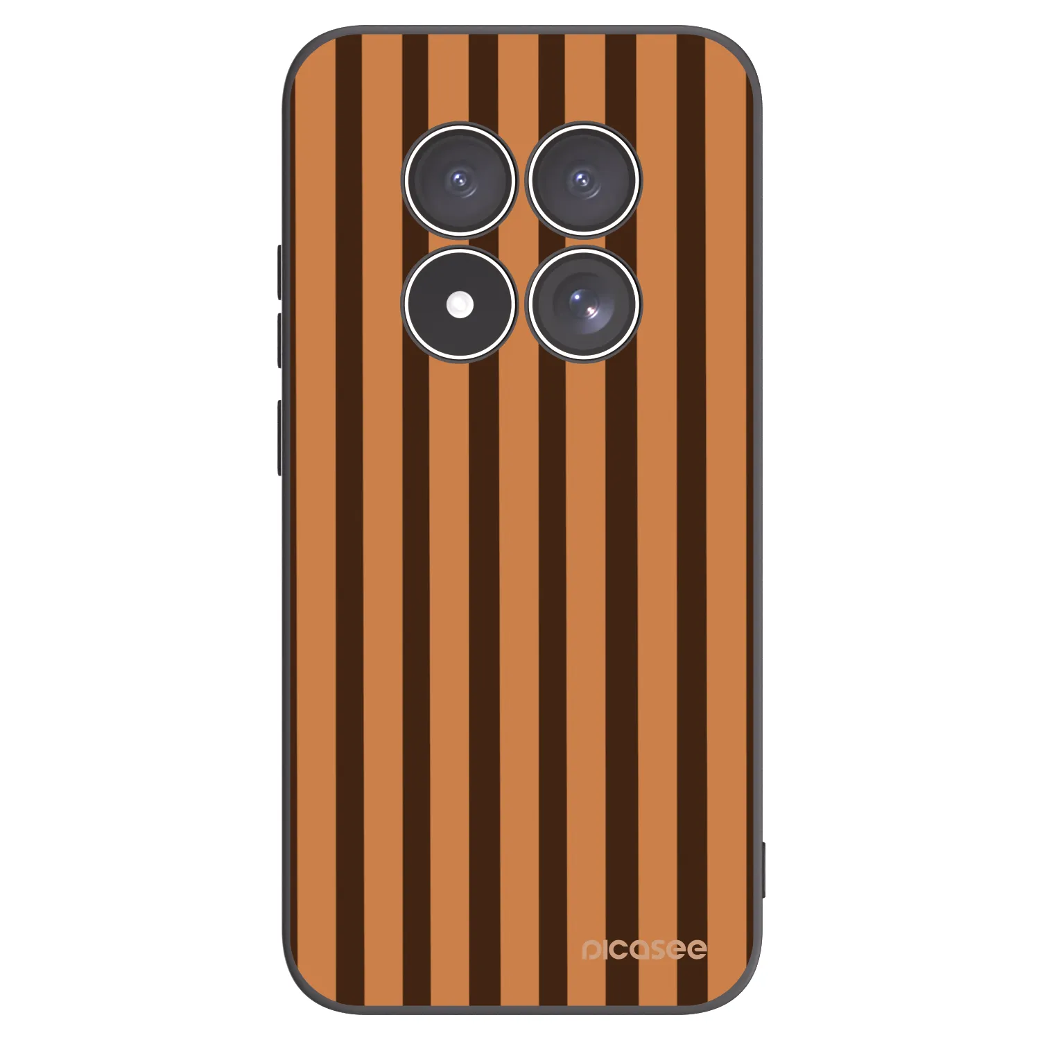 Picasee Xiaomi Redmi Note 15 Pro 5G Hülle - Schwarzes Silikon - Caramel lines