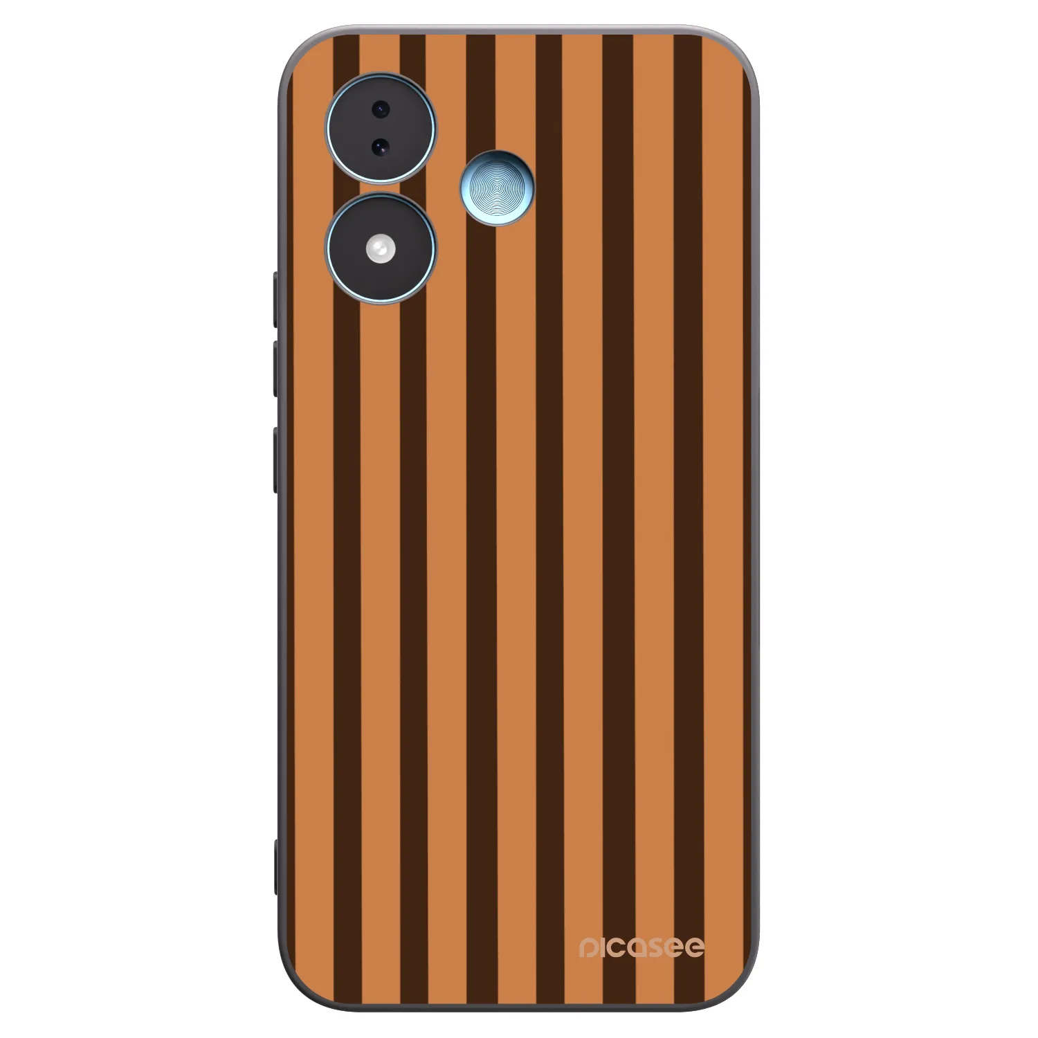 Picasee Xiaomi Redmi Note 17 5G Hülle - Schwarzes Silikon - Caramel lines