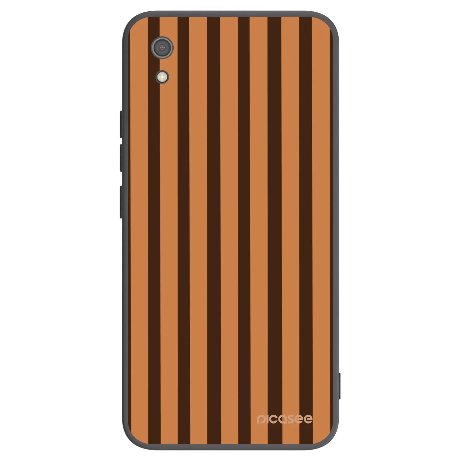 Picasee Xiaomi Redmi 7A Hülle - Schwarzes Silikon - Caramel lines