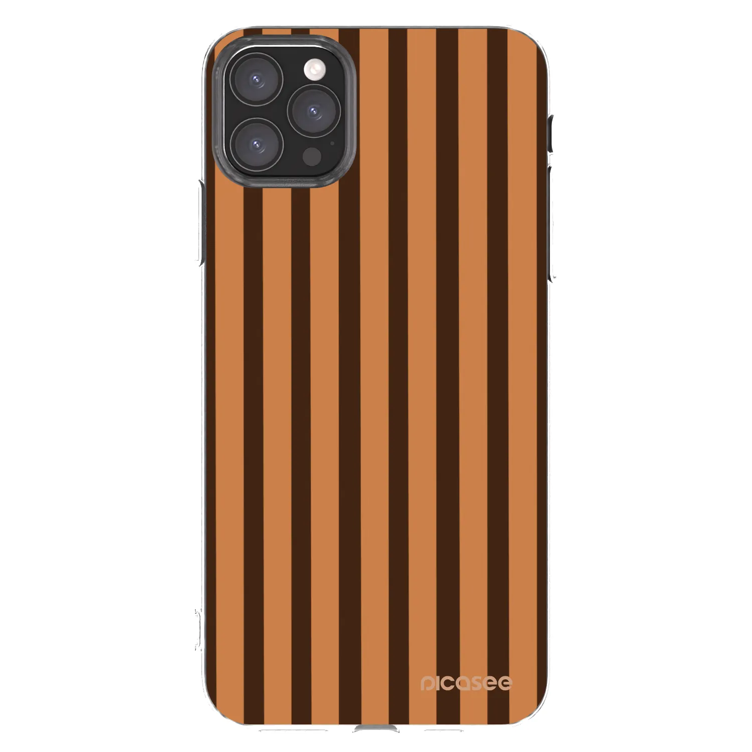 Picasee Apple iPhone 11 Pro Max Hülle - Transparentes Silikon - Caramel lines