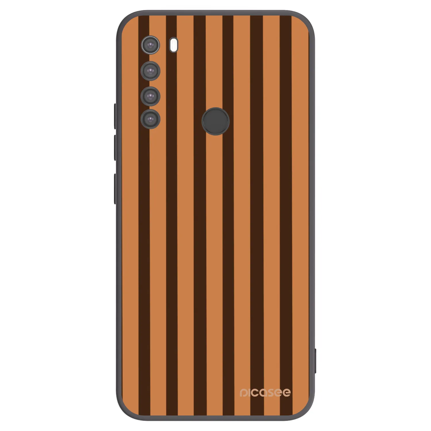 Picasee Xiaomi Redmi Note 8 Hülle - Schwarzes Silikon - Caramel lines