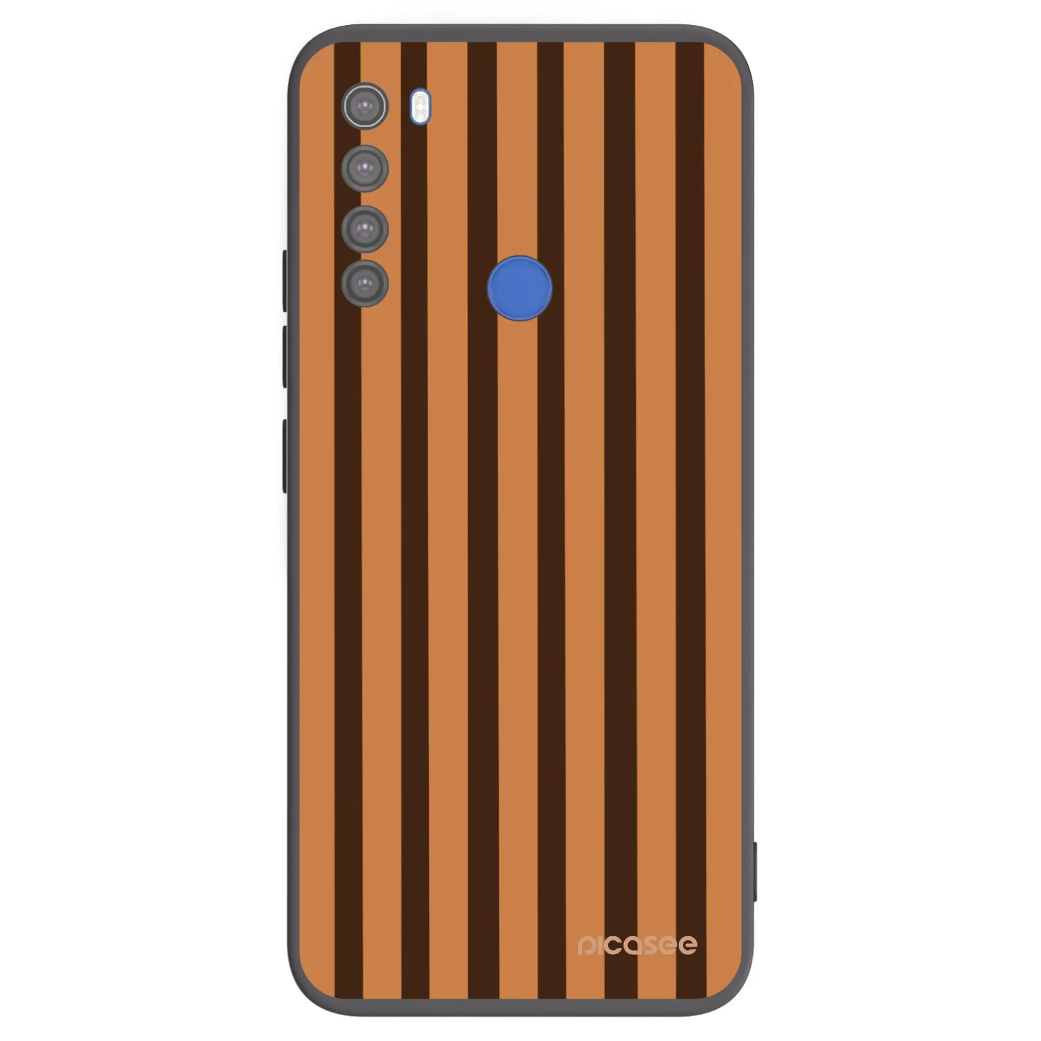 Picasee Xiaomi Redmi Note 8T Hülle - Schwarzes Silikon - Caramel lines