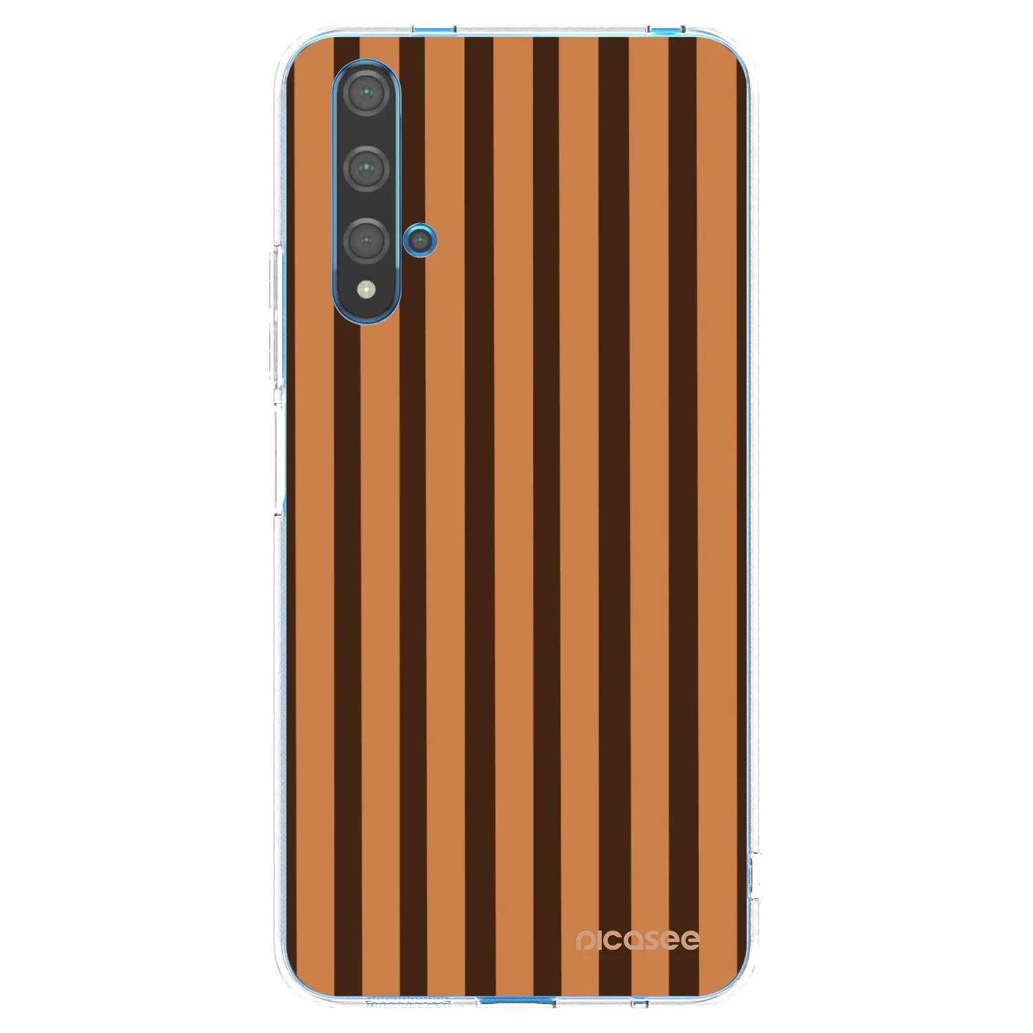 Picasee Huawei Nova 5T Hülle - Transparentes Silikon - Caramel lines