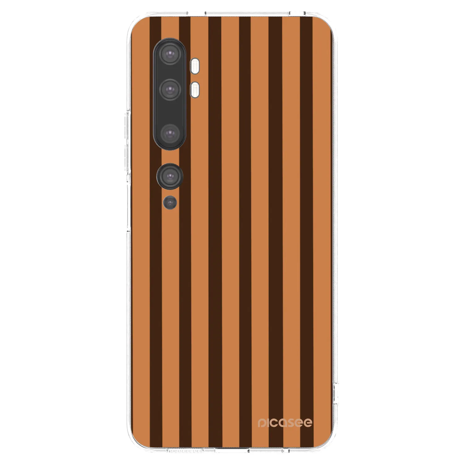 Picasee Xiaomi Mi Note 10 (Pro) Hülle - Transparentes Silikon - Caramel lines