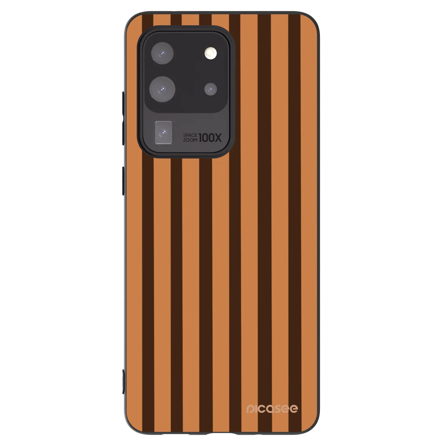 Picasee Samsung Galaxy S20 Ultra 5G G988F Hülle - Schwarzes Silikon - Caramel lines
