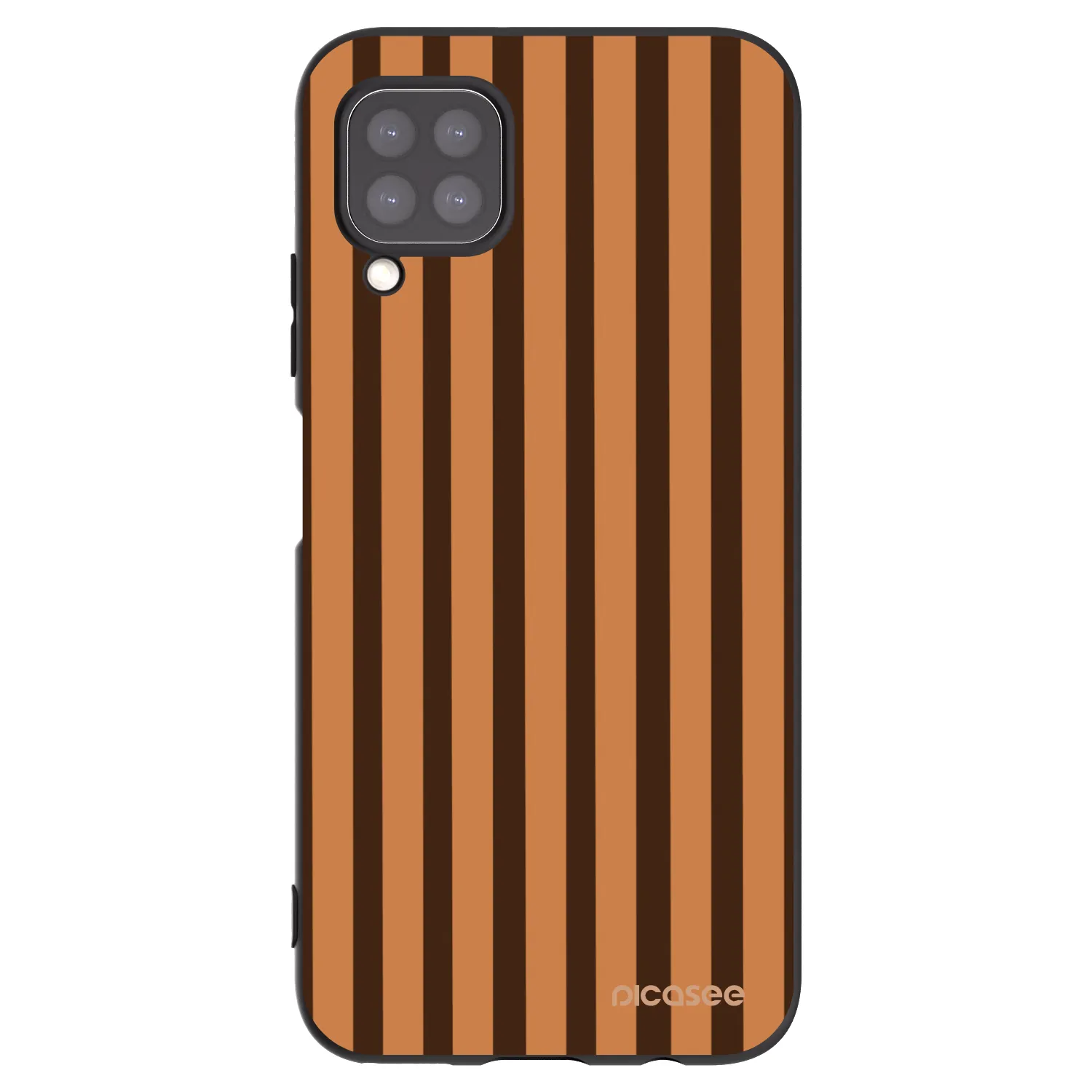 Picasee Huawei P40 Lite Hülle - Schwarzes Silikon - Caramel lines