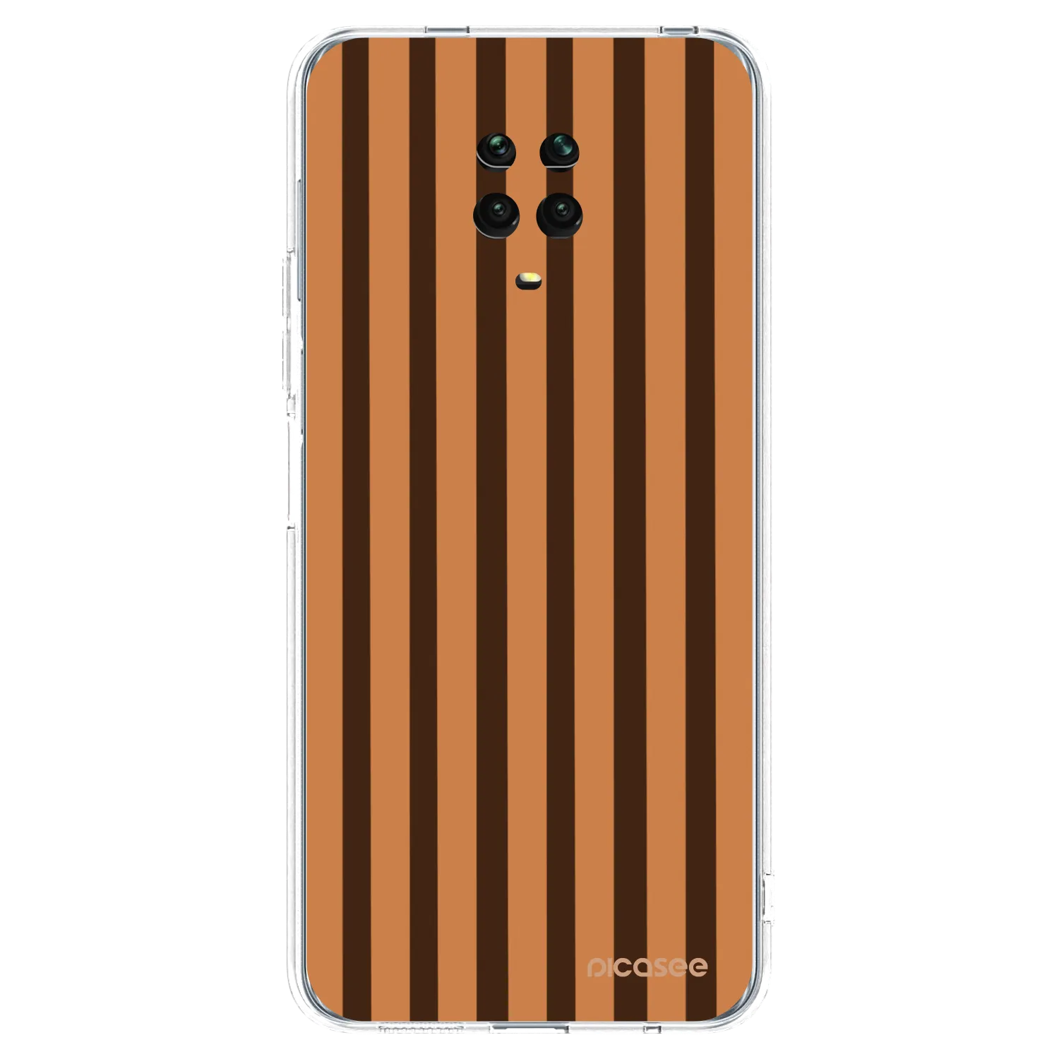 Picasee Xiaomi Redmi Note 9 Pro Hülle - Transparentes Silikon - Caramel lines