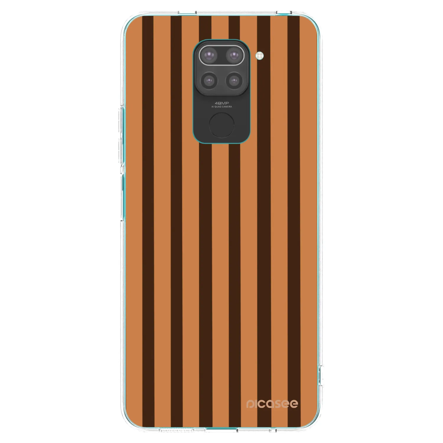 Picasee Xiaomi Redmi Note 9 Hülle - Schwarzes Silikon - Caramel lines