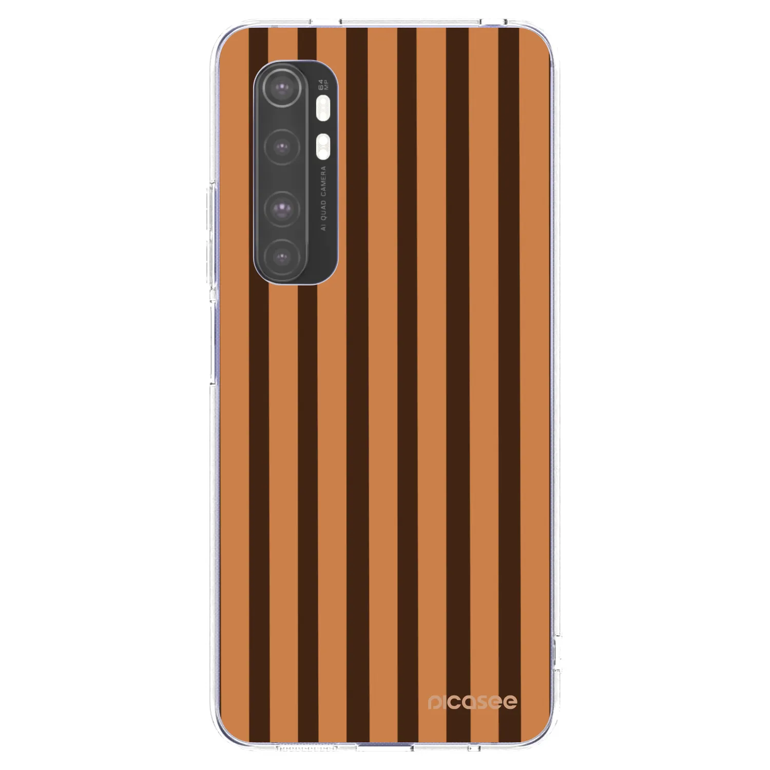 Picasee Xiaomi Mi Note 10 Lite Hülle - Transparentes Silikon - Caramel lines