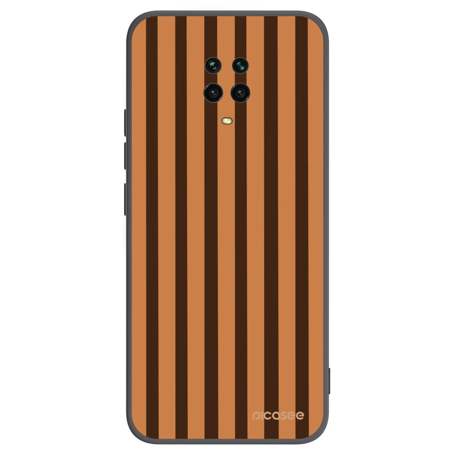 Picasee Xiaomi Redmi Note 9S Hülle - Schwarzes Silikon - Caramel lines