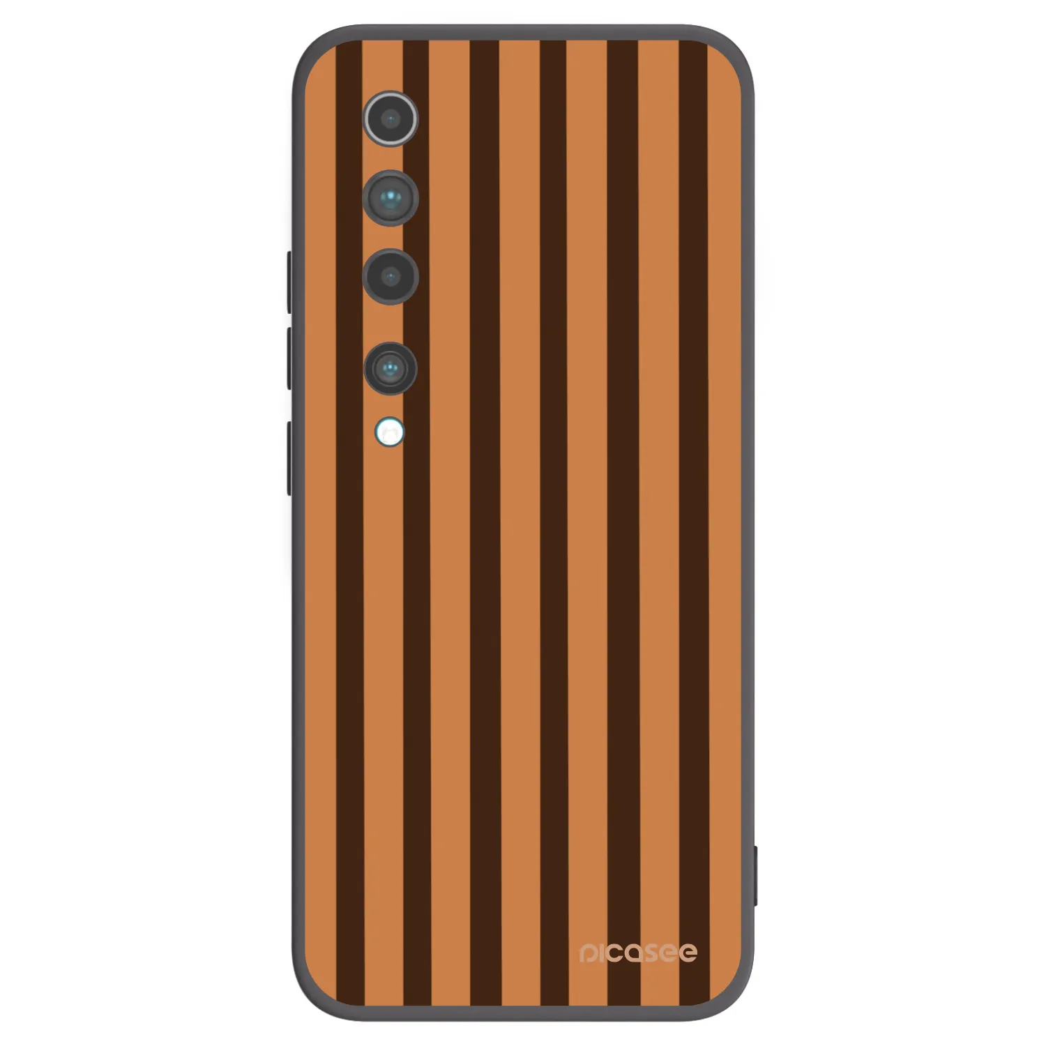 Picasee Xiaomi Mi 10 Hülle - Schwarzes Silikon - Caramel lines