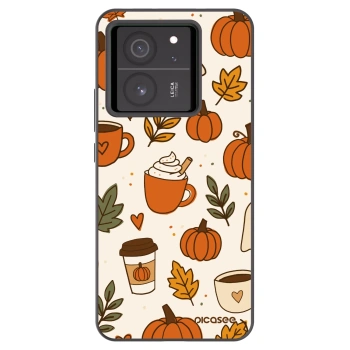 Picasee Xiaomi 13T Hülle - Schwarzes Silikon - Fall vibes
