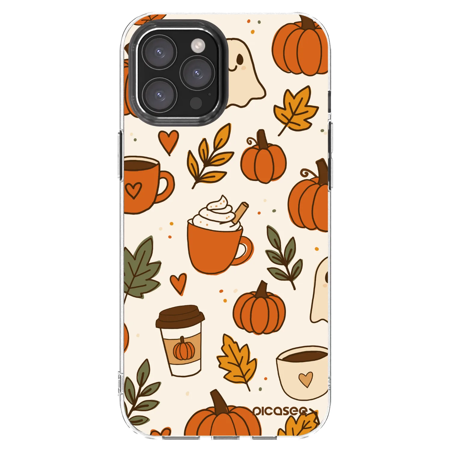 Picasee Apple iPhone 12 Pro Max Hülle - Transparentes Silikon - Fall vibes