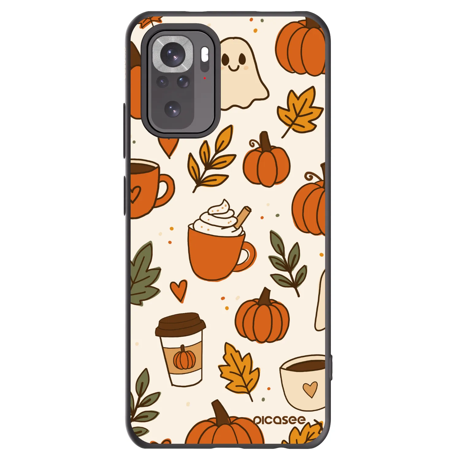 Picasee Xiaomi Redmi Note 10 Hülle - Schwarzes Silikon - Fall vibes