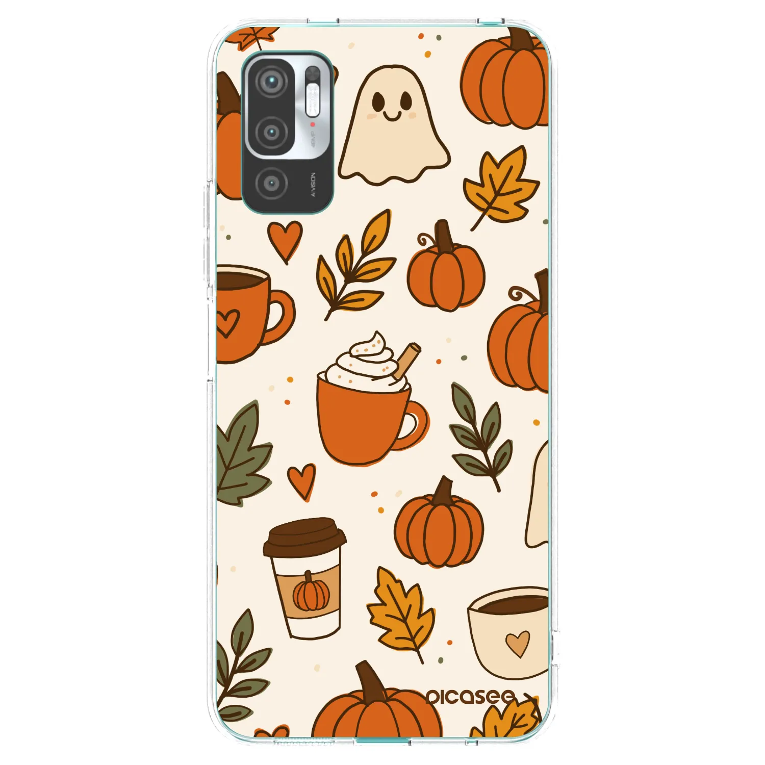 Picasee Xiaomi Redmi Note 10 5G Hülle - Transparentes Silikon - Fall vibes
