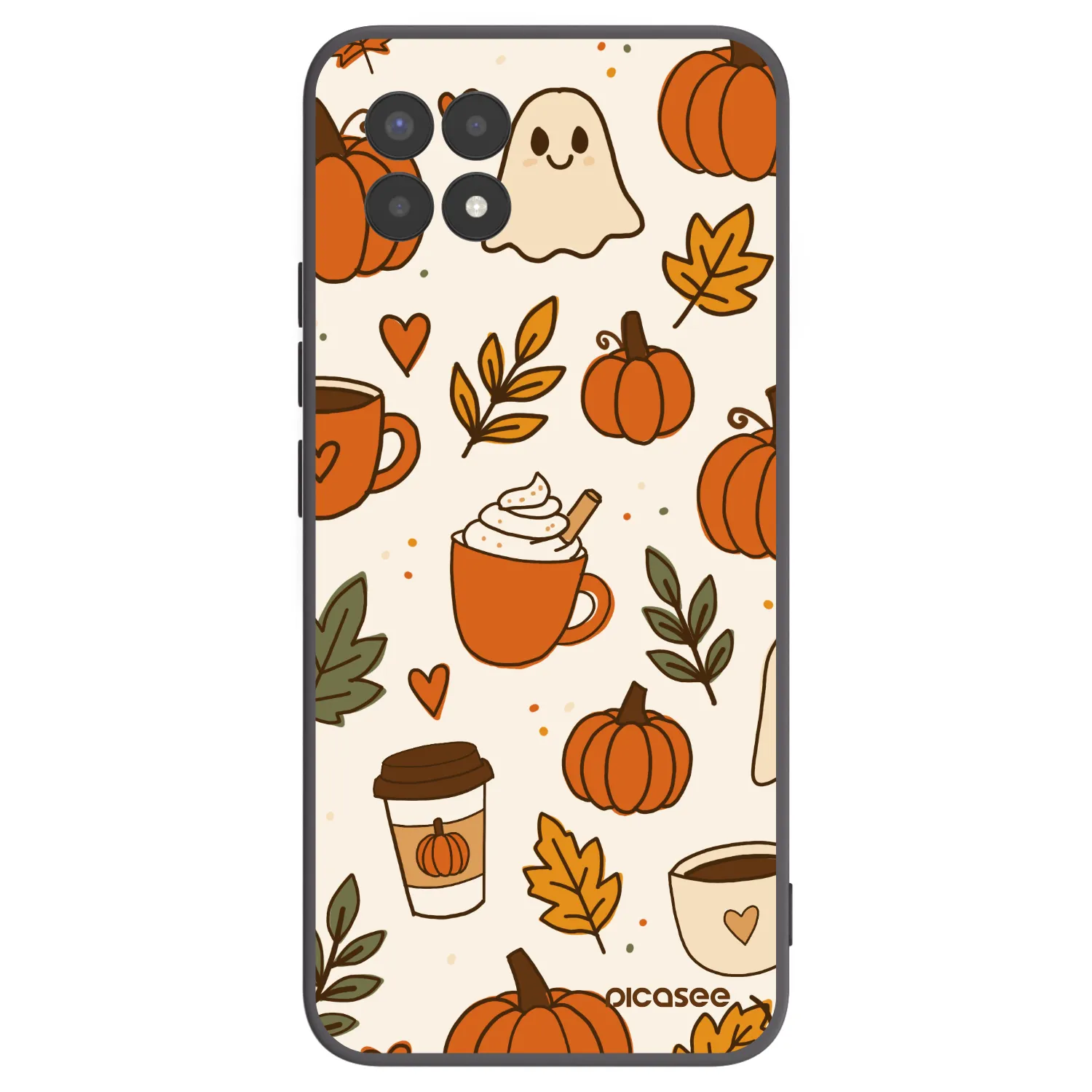 Picasee Realme 8i Hülle - Schwarzes Silikon - Fall vibes