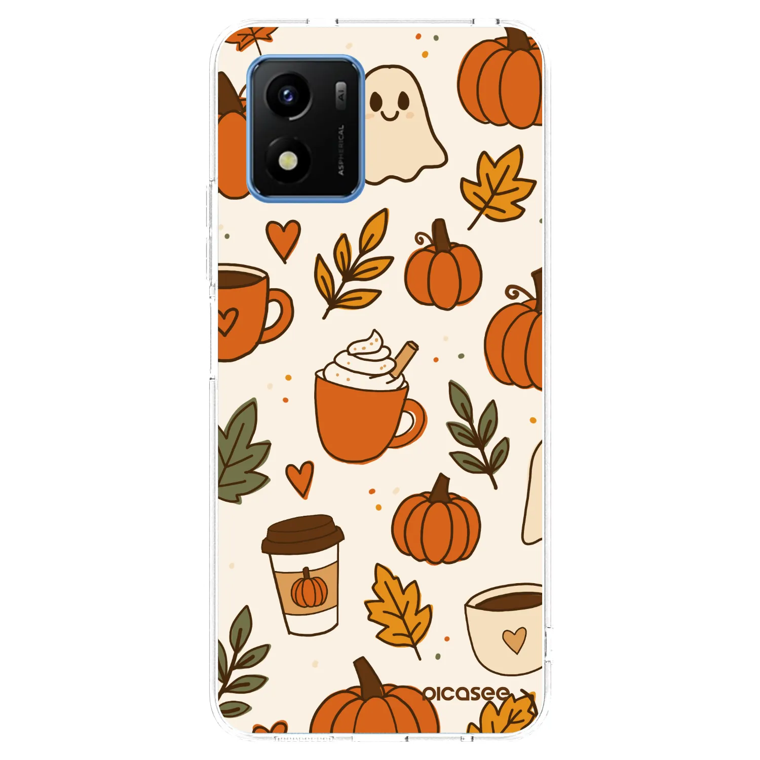 Picasee Vivo Y01 Hülle - Transparentes Silikon - Fall vibes