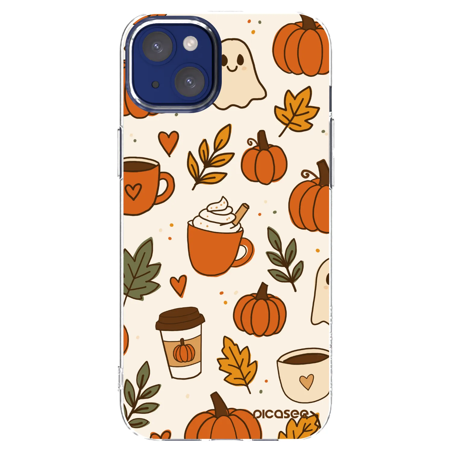 Picasee Apple iPhone 14 Plus Hülle - Transparentes Silikon - Fall vibes