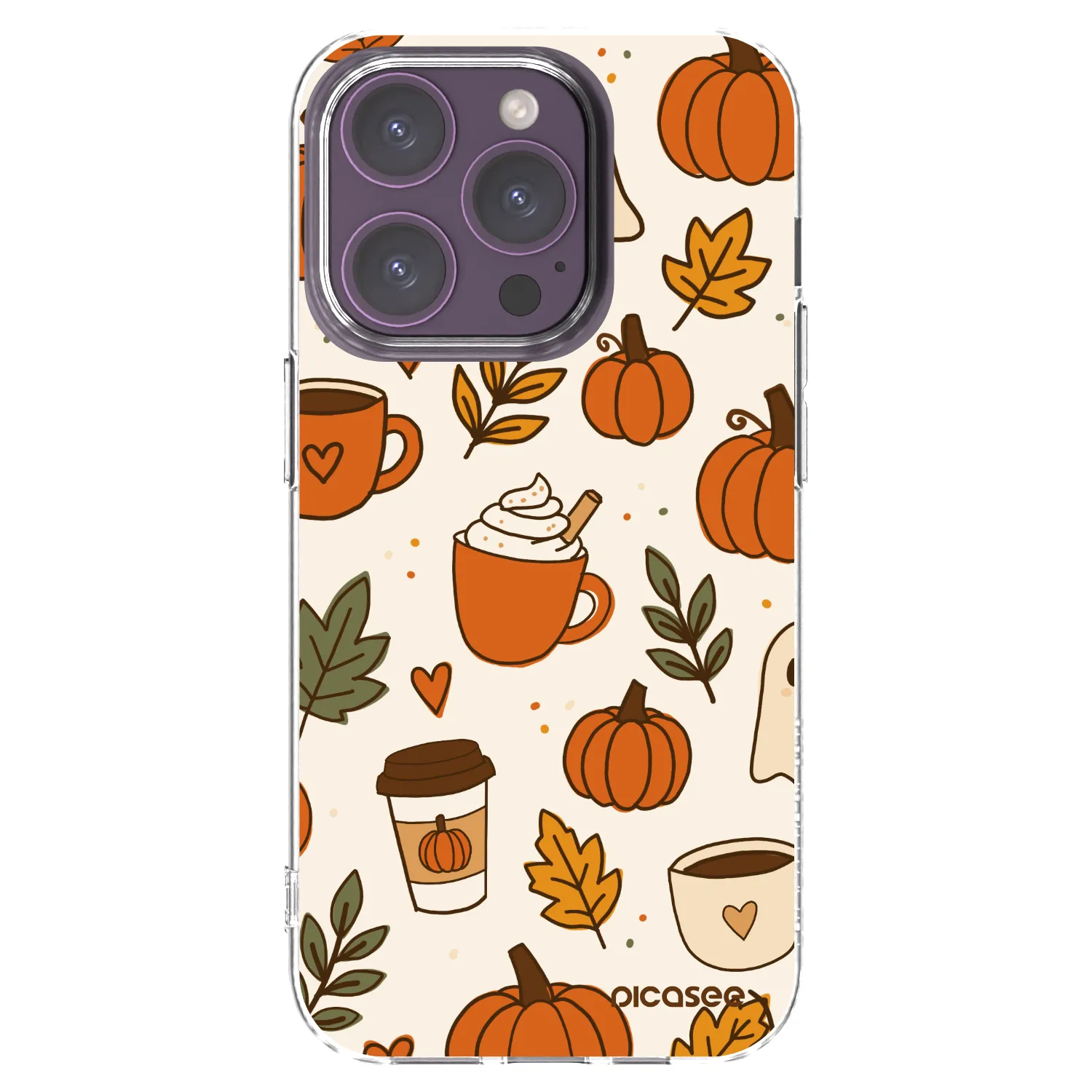 Picasee Apple iPhone 14 Pro Hülle - Transparentes Silikon - Fall vibes