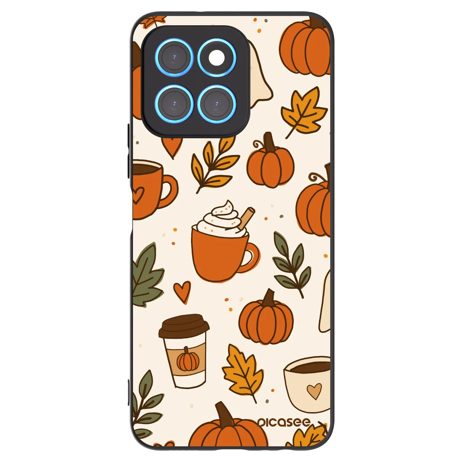 Picasee Honor X6 Hülle - Schwarzes Silikon - Fall vibes