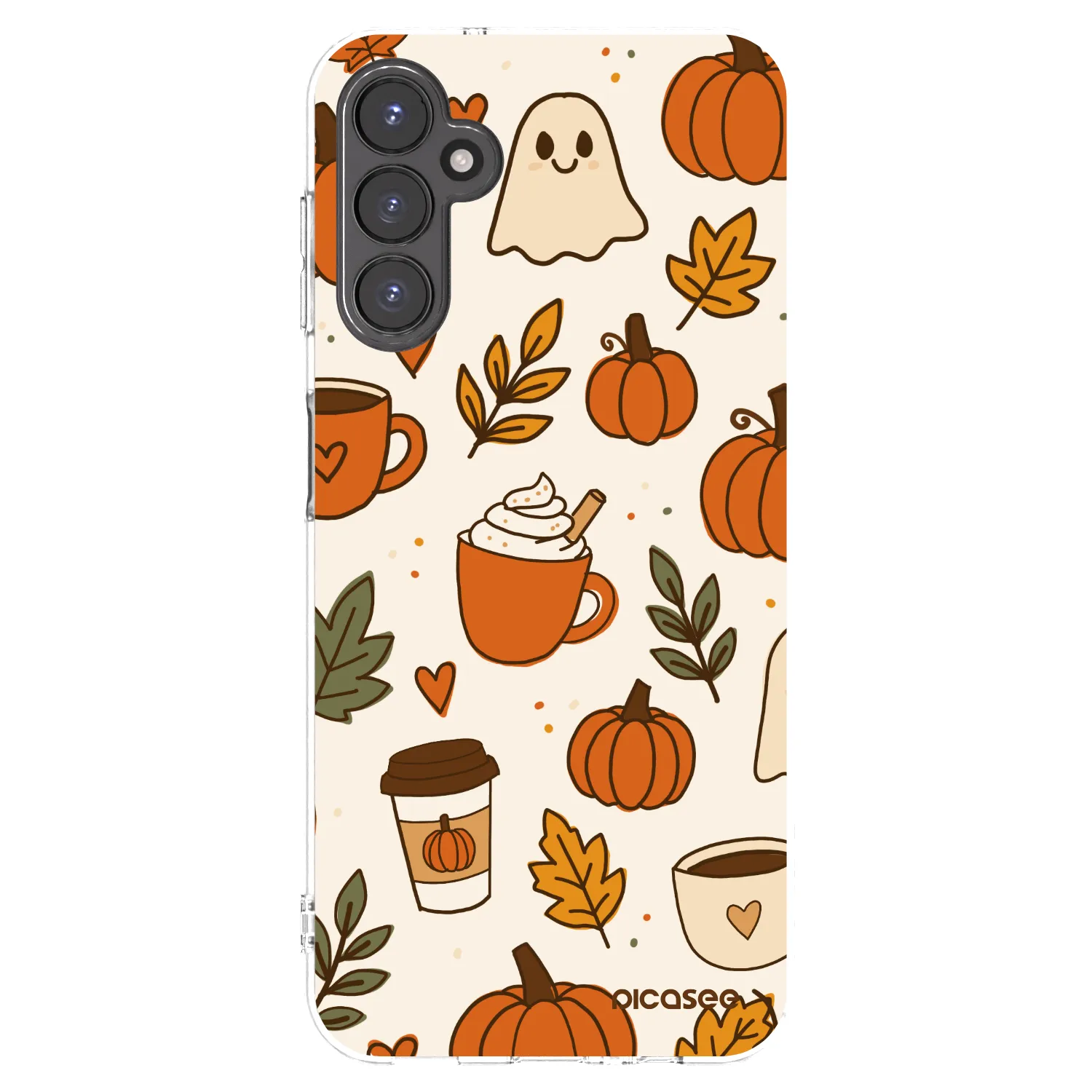 Picasee Samsung Galaxy A14 5G A146P Hülle - Transparentes Silikon - Fall vibes