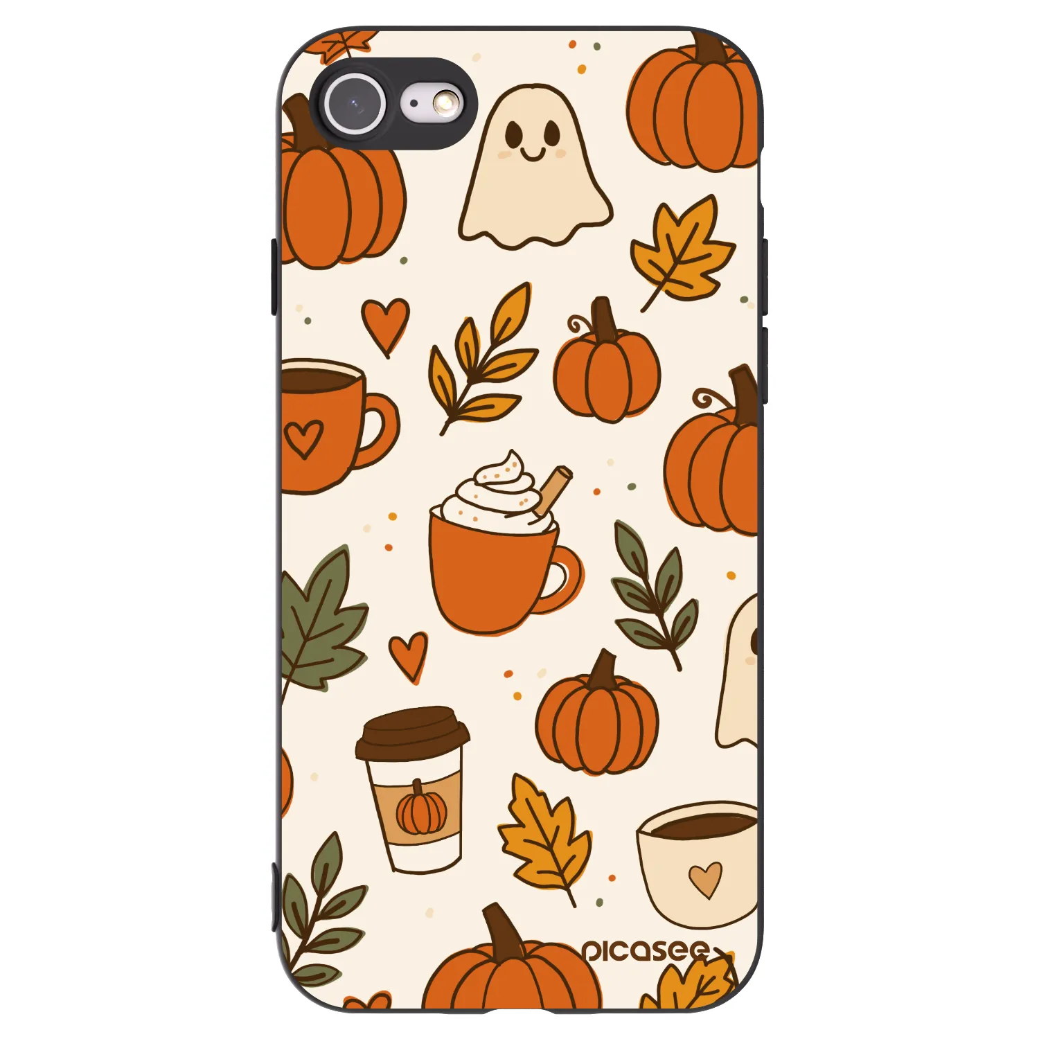 Picasee Apple iPhone 7 Hülle - Schwarzes Silikon - Fall vibes
