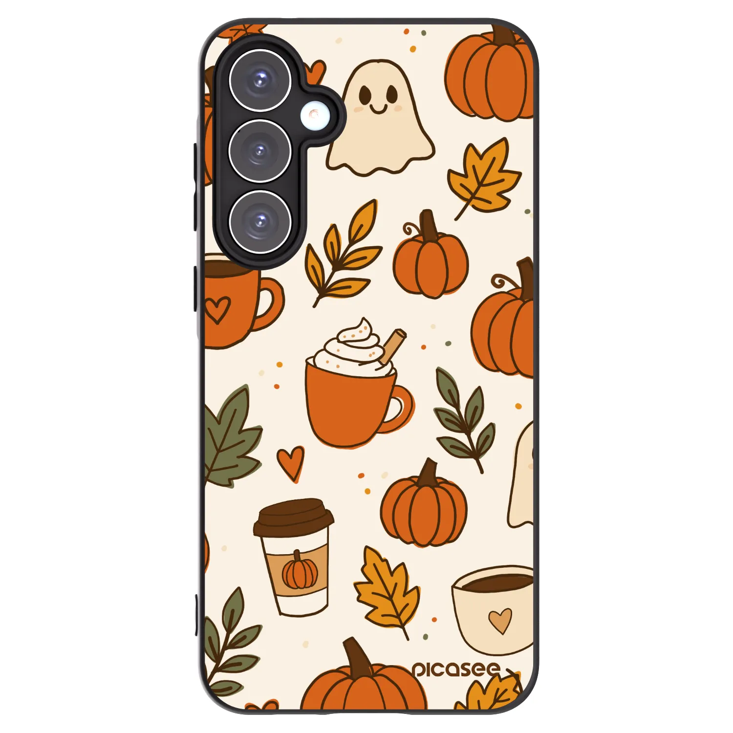 Picasee Samsung Galaxy A55 5G A556B Hülle - Schwarzes Silikon - Fall vibes