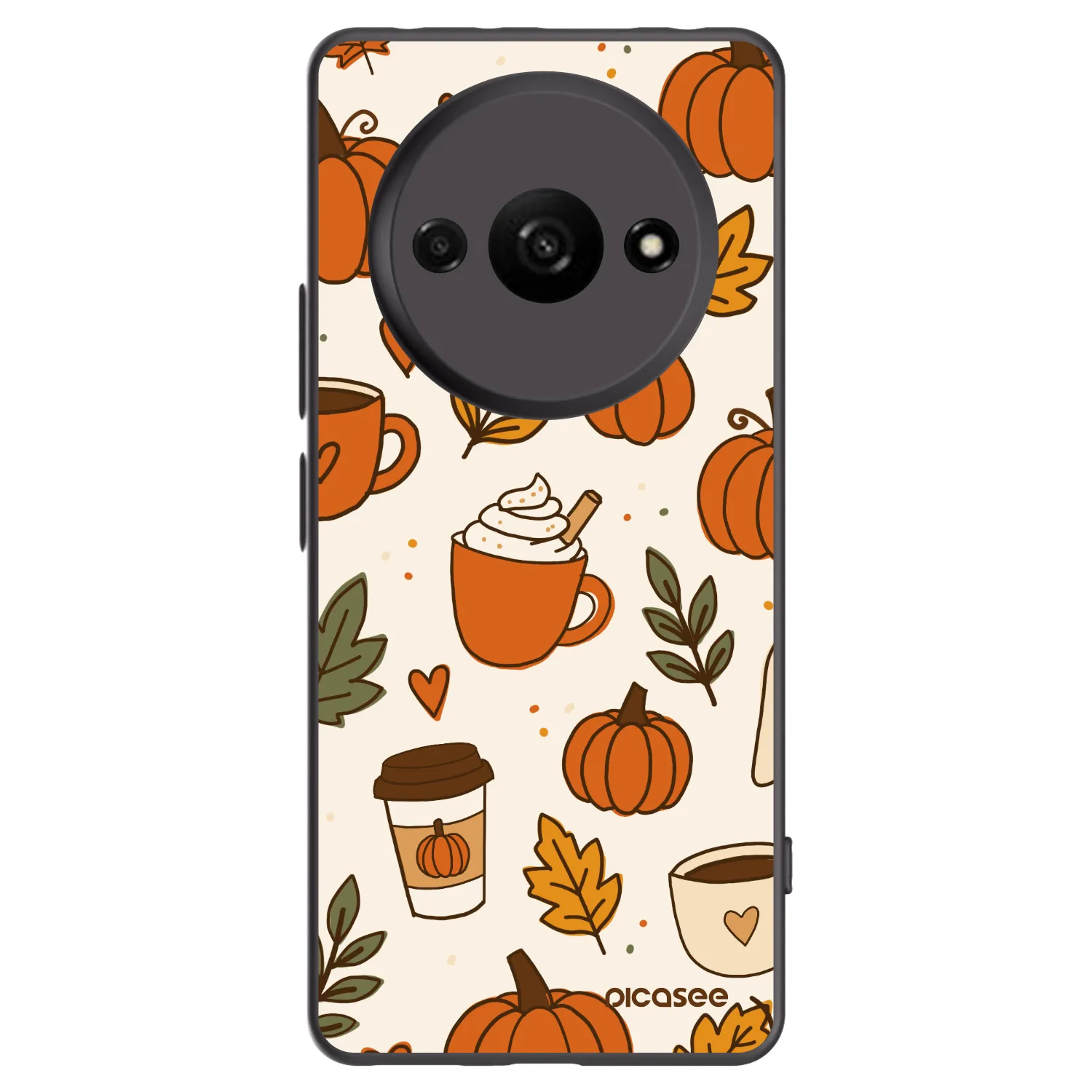 Picasee Xiaomi Redmi A3 Hülle - Schwarzes Silikon - Fall vibes