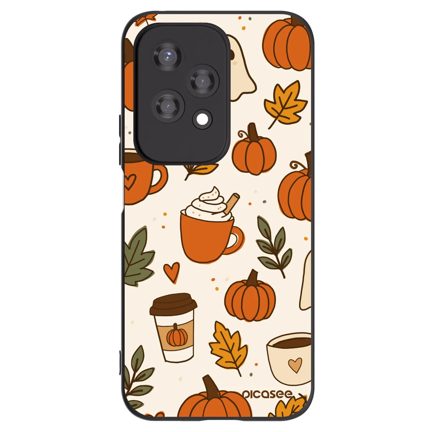 Picasee Honor 200 Lite Hülle - Schwarzes Silikon - Fall vibes