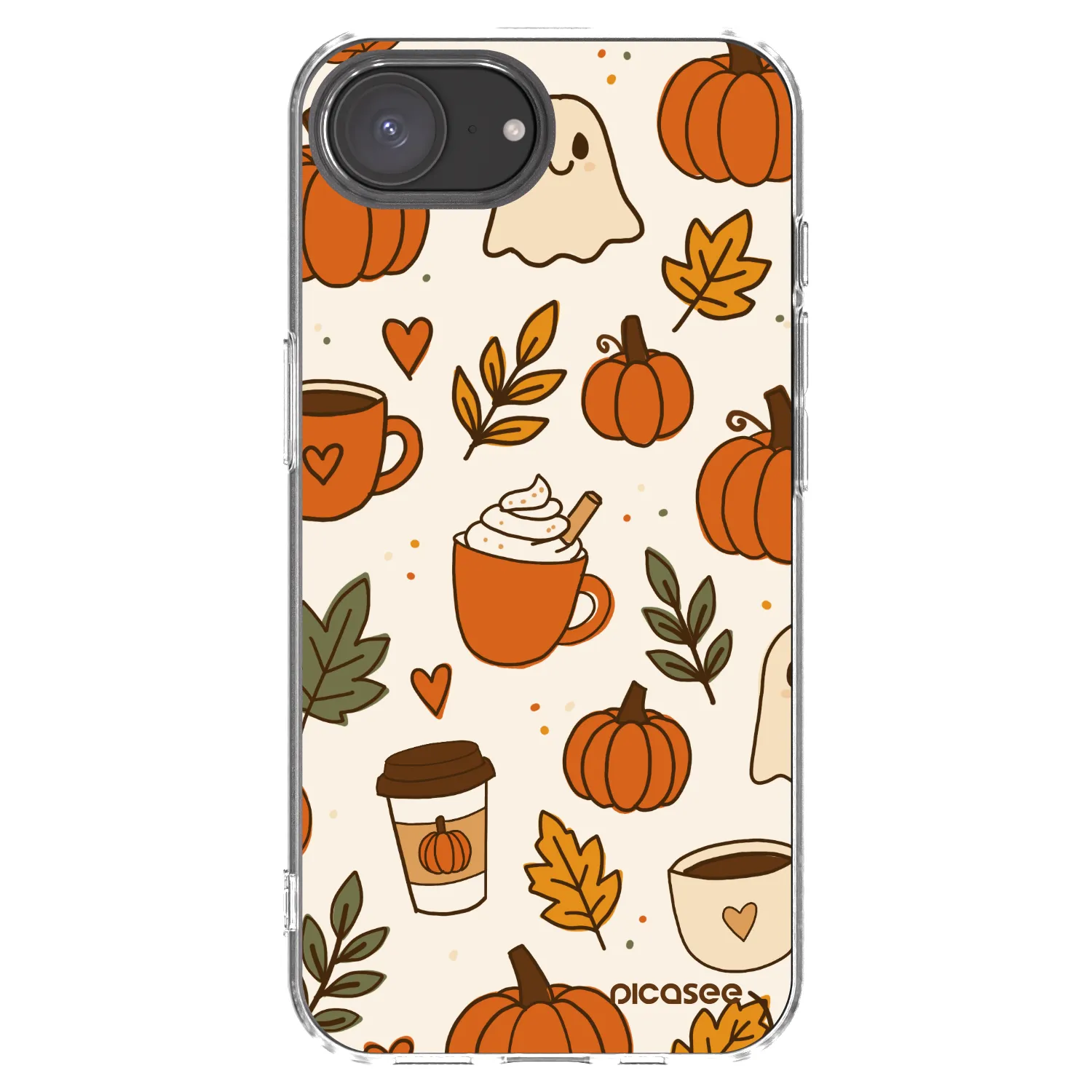 Picasee Apple iPhone 16e Hülle - Transparentes Silikon - Fall vibes