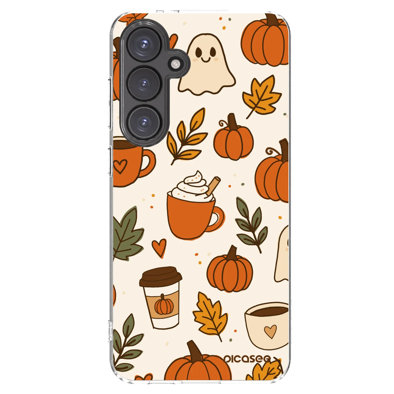 Picasee Samsung Galaxy S24 FE S721B Hülle - Transparentes Silikon - Fall vibes