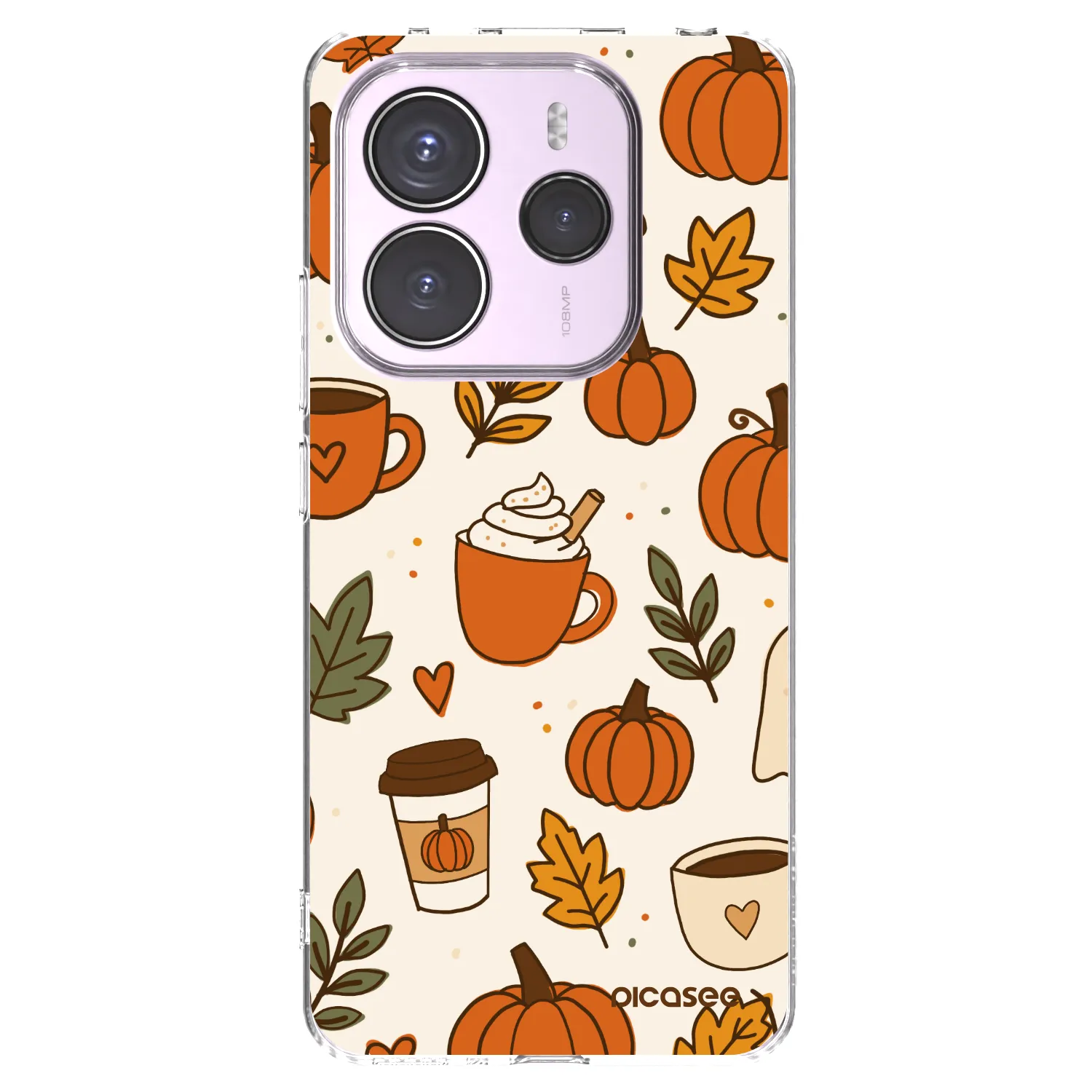 Picasee Xiaomi Redmi Note 14 5G Hülle - Transparentes Silikon - Fall vibes