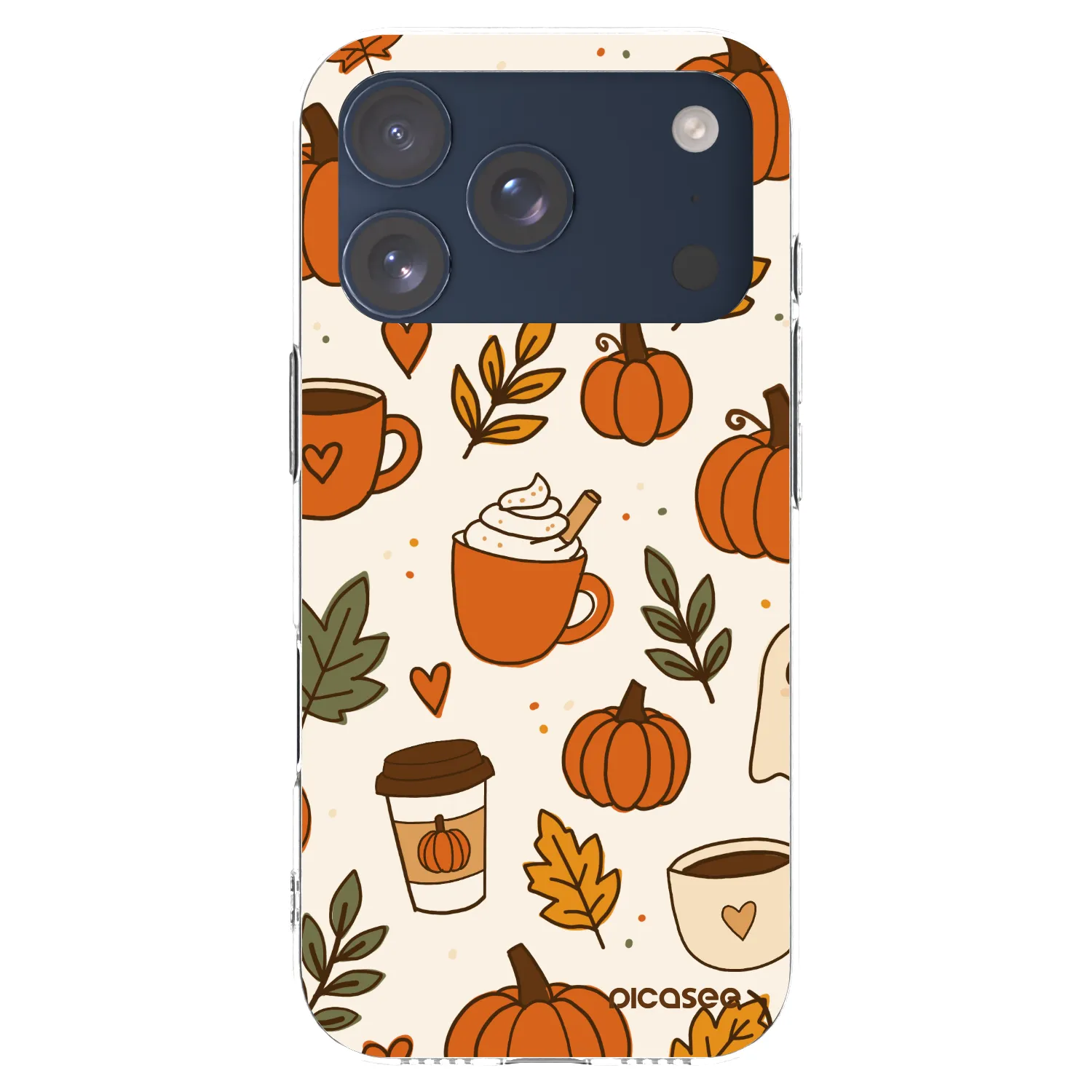 Picasee Apple iPhone 17 Pro Hülle - Transparentes Silikon - Fall vibes
