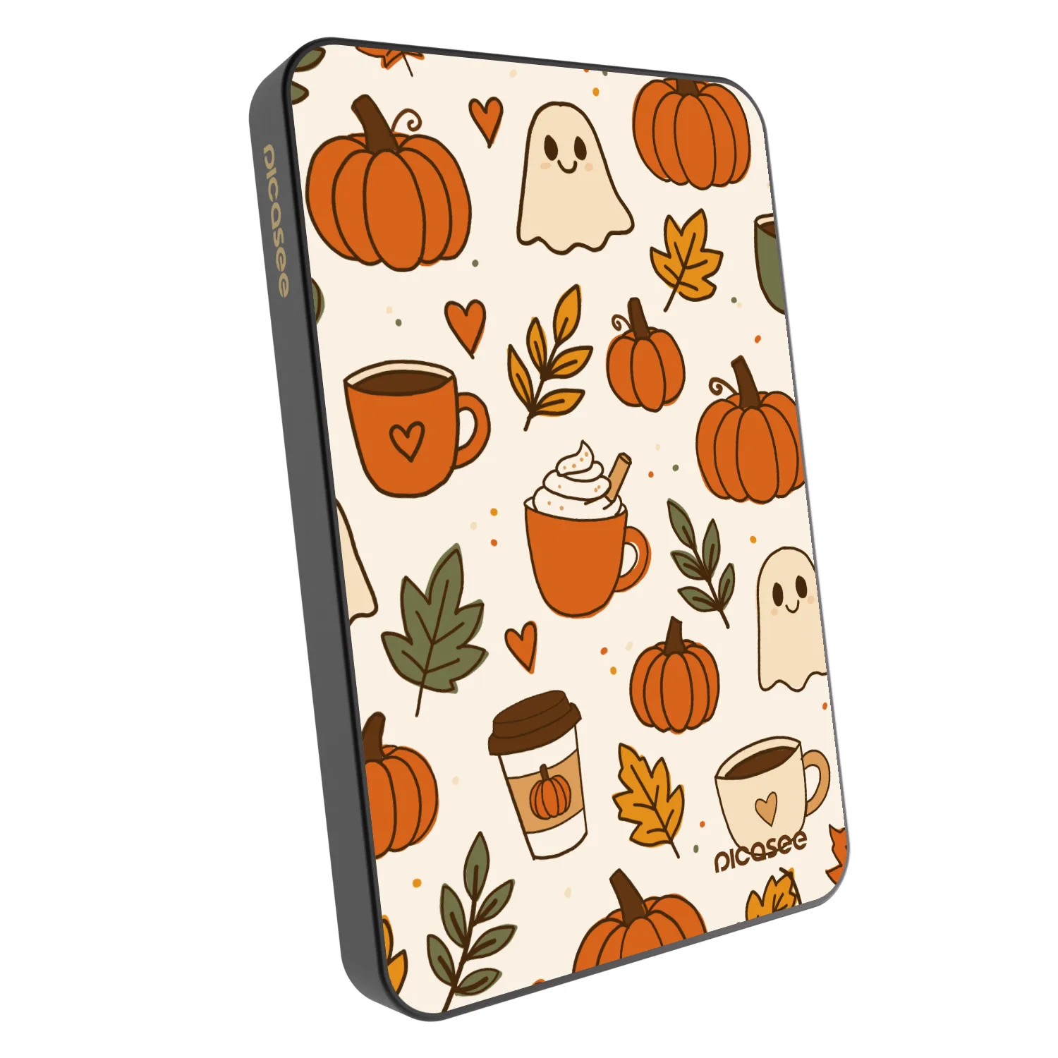 Picasee Powerbank mit MagSafe 5 000 mAh Grau - Fall vibes