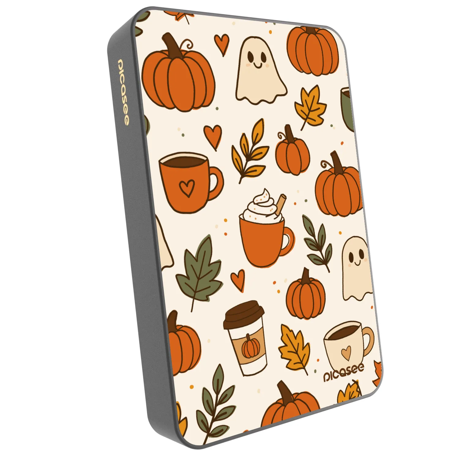 Picasee Powerbank mit MagSafe 10 000 mAh Grau - Fall vibes