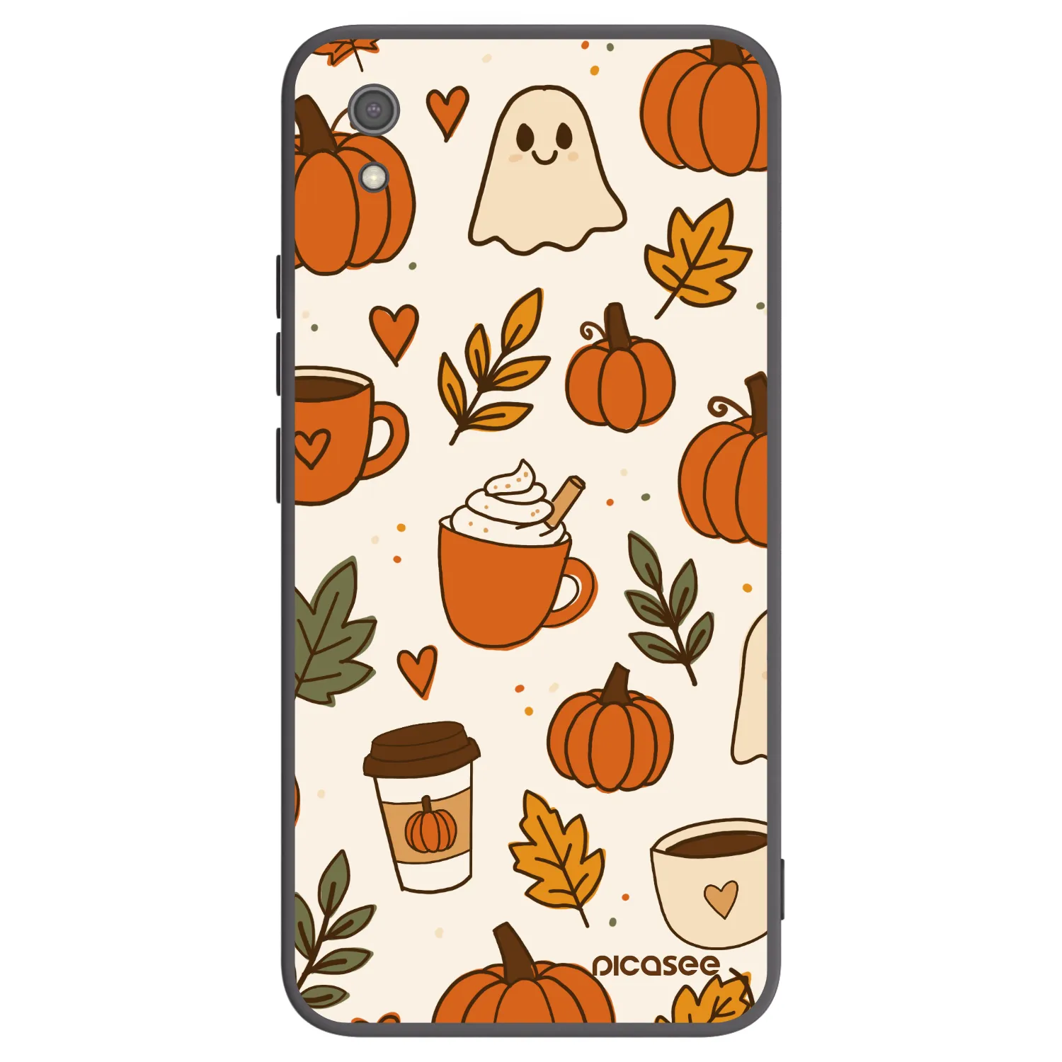 Picasee Xiaomi Redmi 7A Hülle - Schwarzes Silikon - Fall vibes