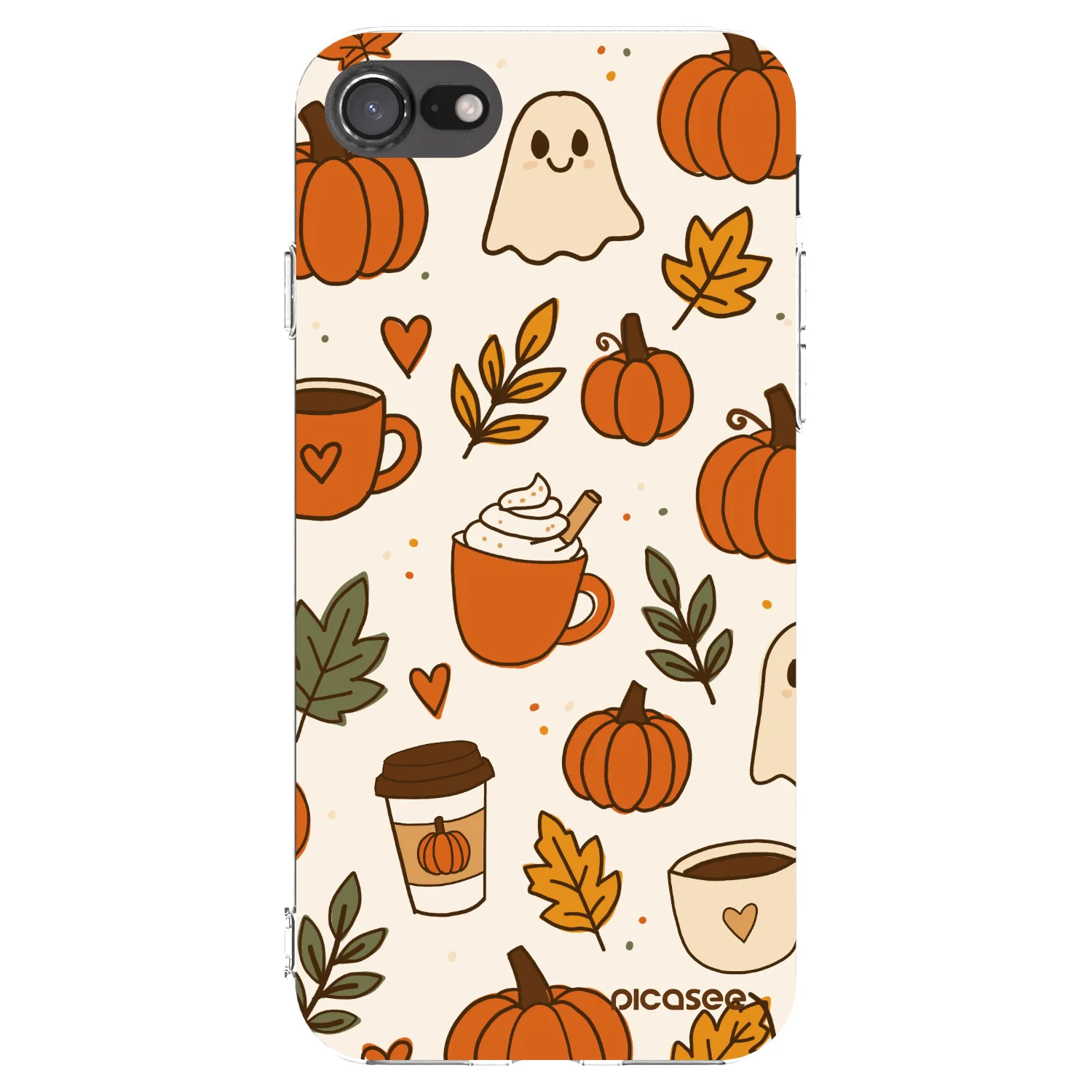 Picasee Apple iPhone SE 2020 Hülle - Transparentes Silikon - Fall vibes