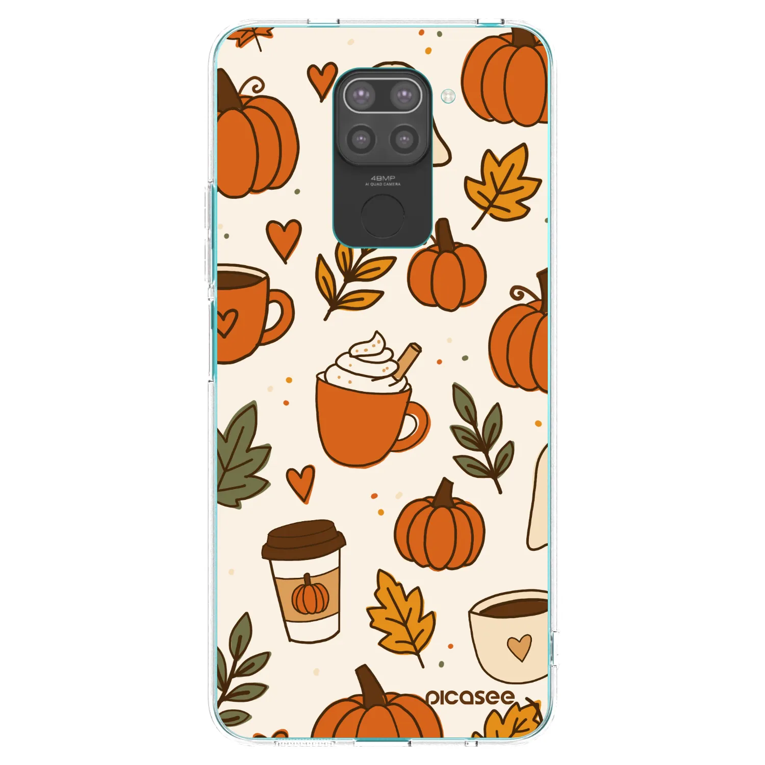 Picasee Xiaomi Redmi Note 9 Hülle - Schwarzes Silikon - Fall vibes