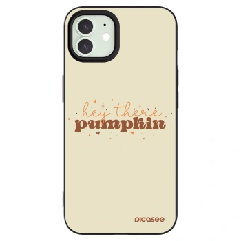 Picasee Apple iPhone 12 Hülle - Schwarzes Silikon - Hey there pumpkin